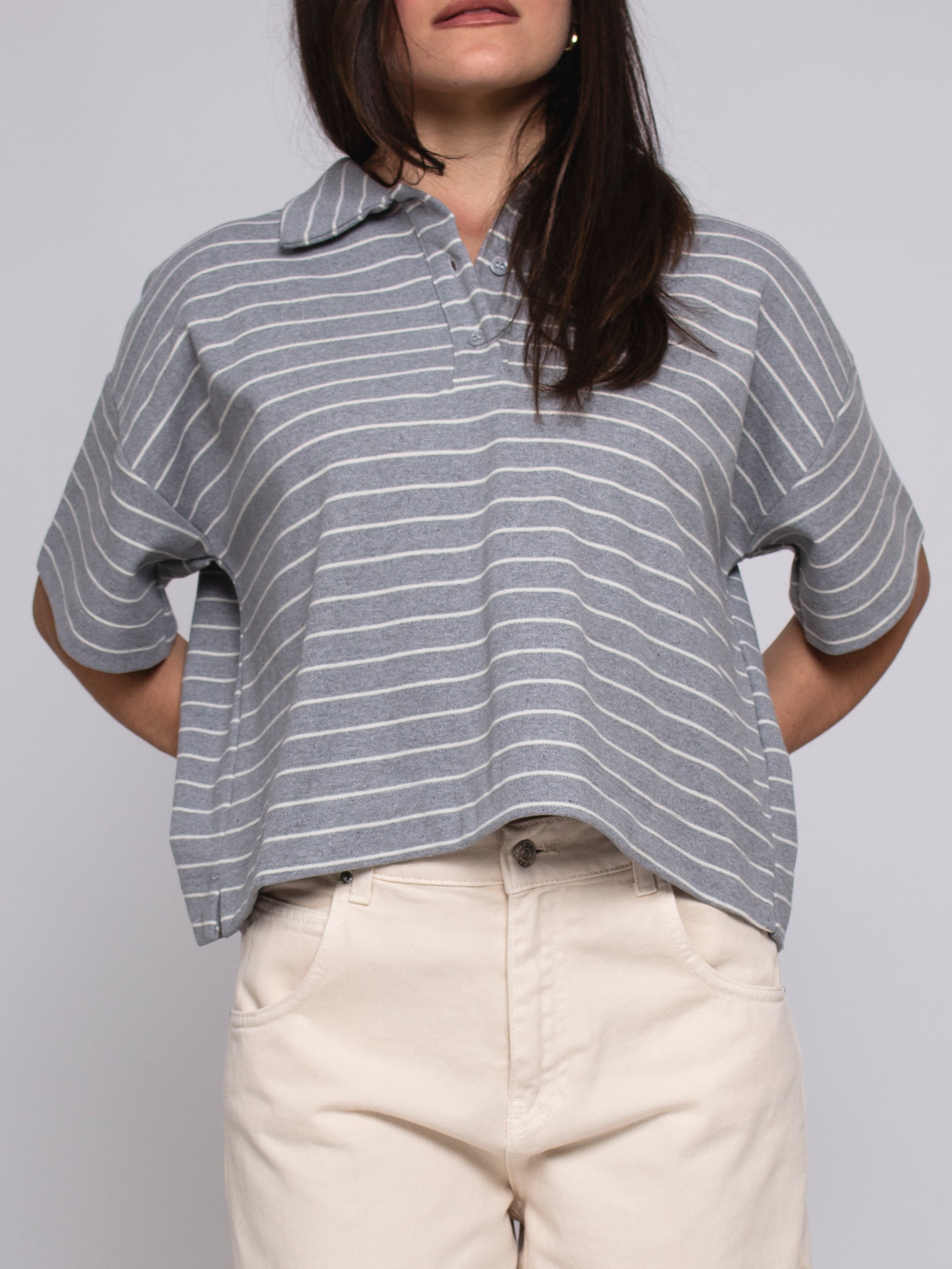 T-Shirt polo a righe Vicolo