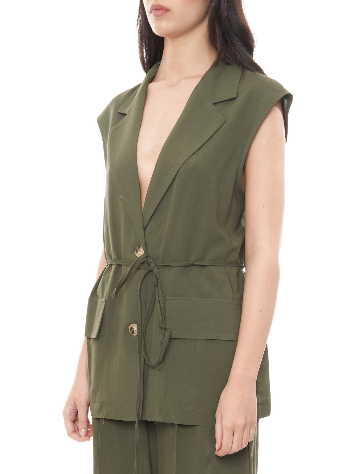 Gilet lungo con fiocco Vicolo