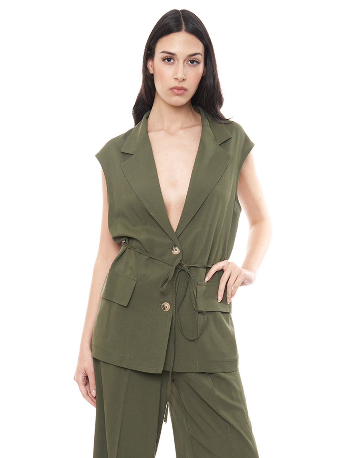 Gilet lungo con fiocco Vicolo