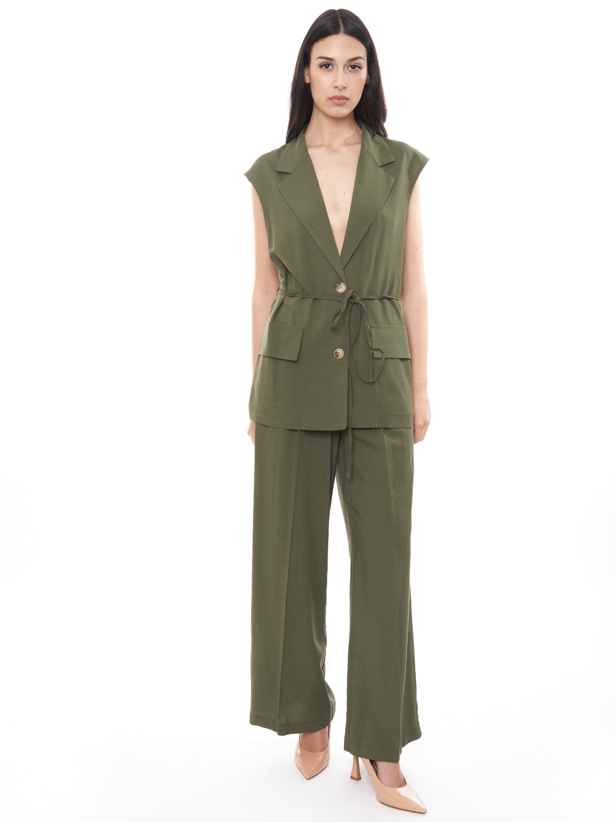 Gilet lungo con fiocco Vicolo
