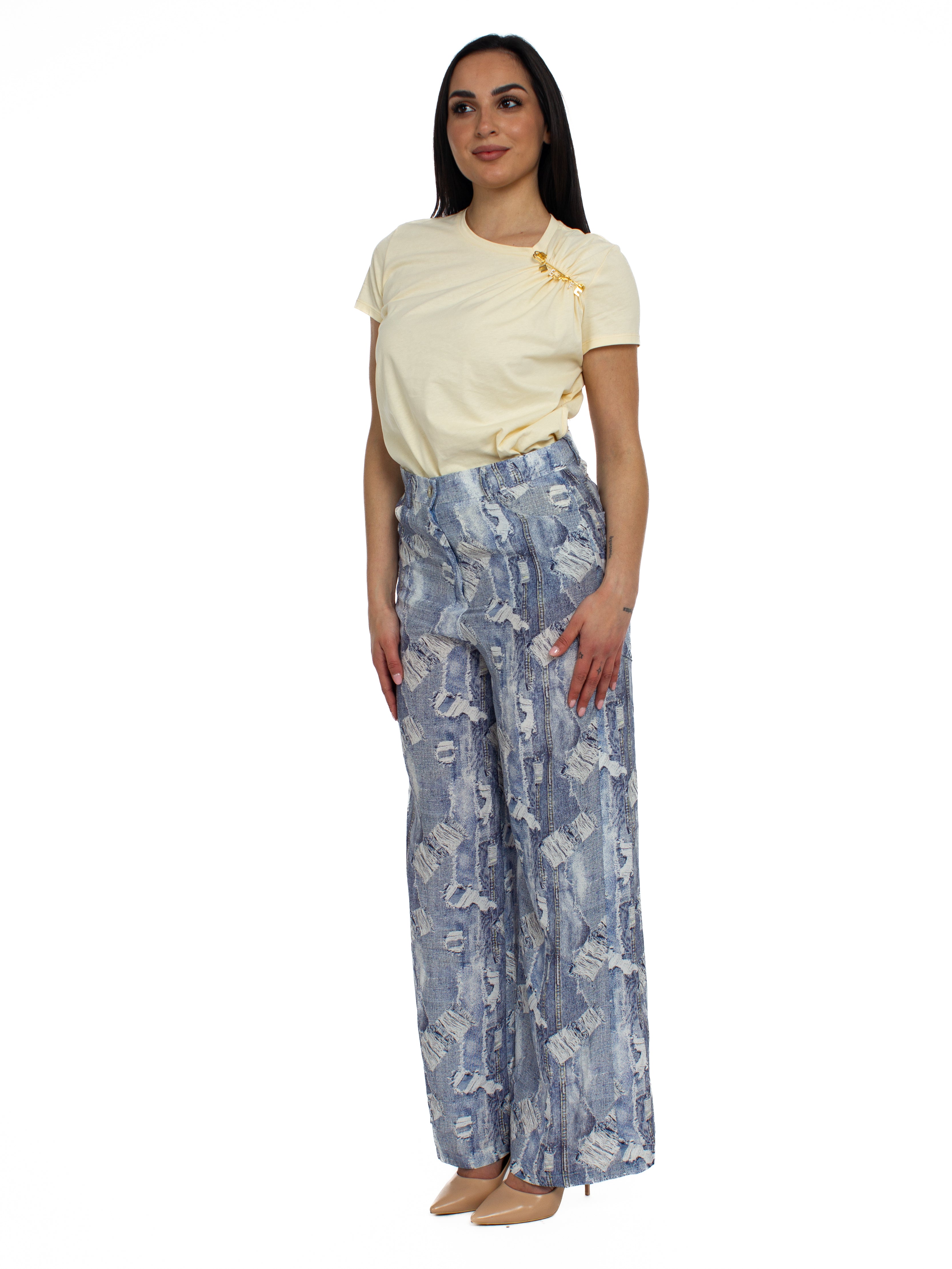 Pantalone fantasia denim Vicolo
