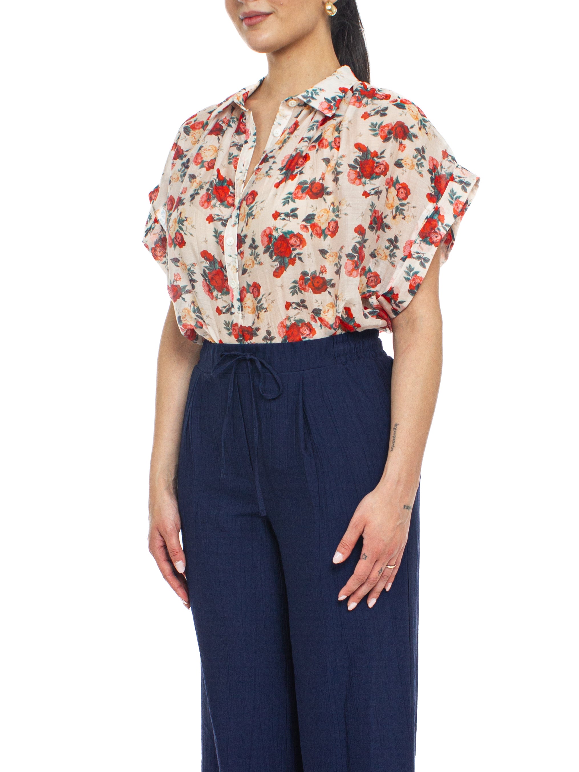 Camicia fantasia rose Vicolo