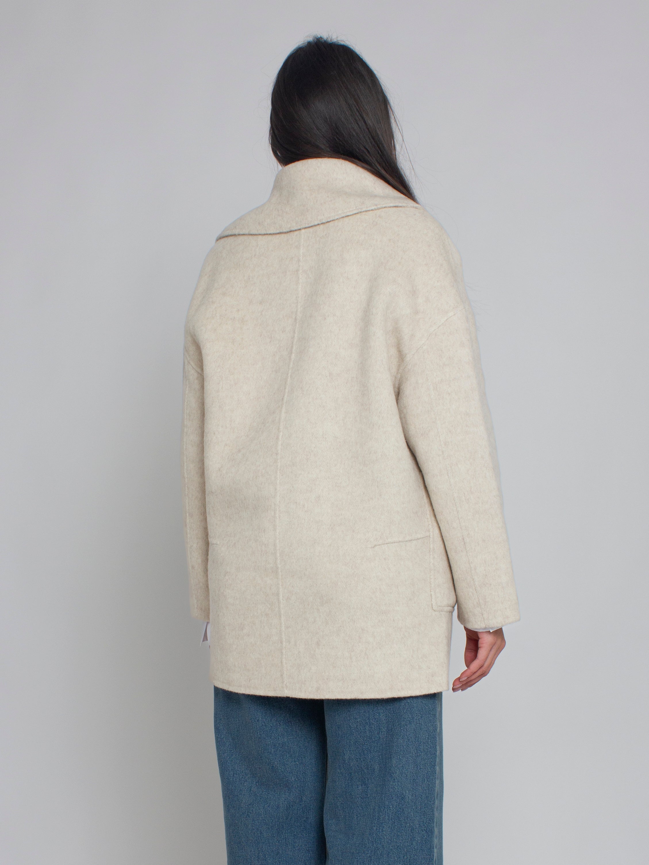 Cappotto Doppiopetto con Collo Sciarpa Vicolo