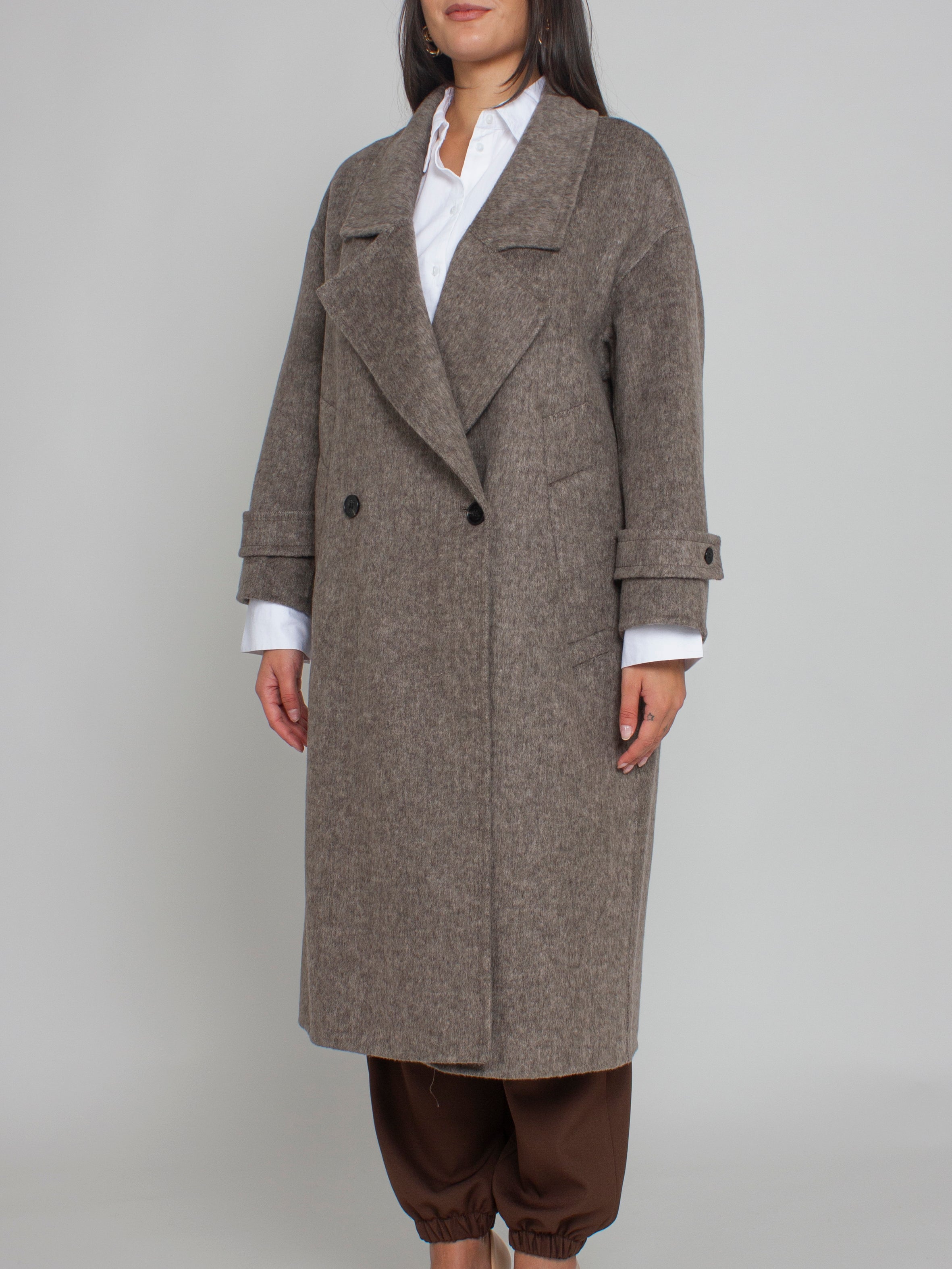 Cappotto Lungo con Tasche Laterali Vicolo