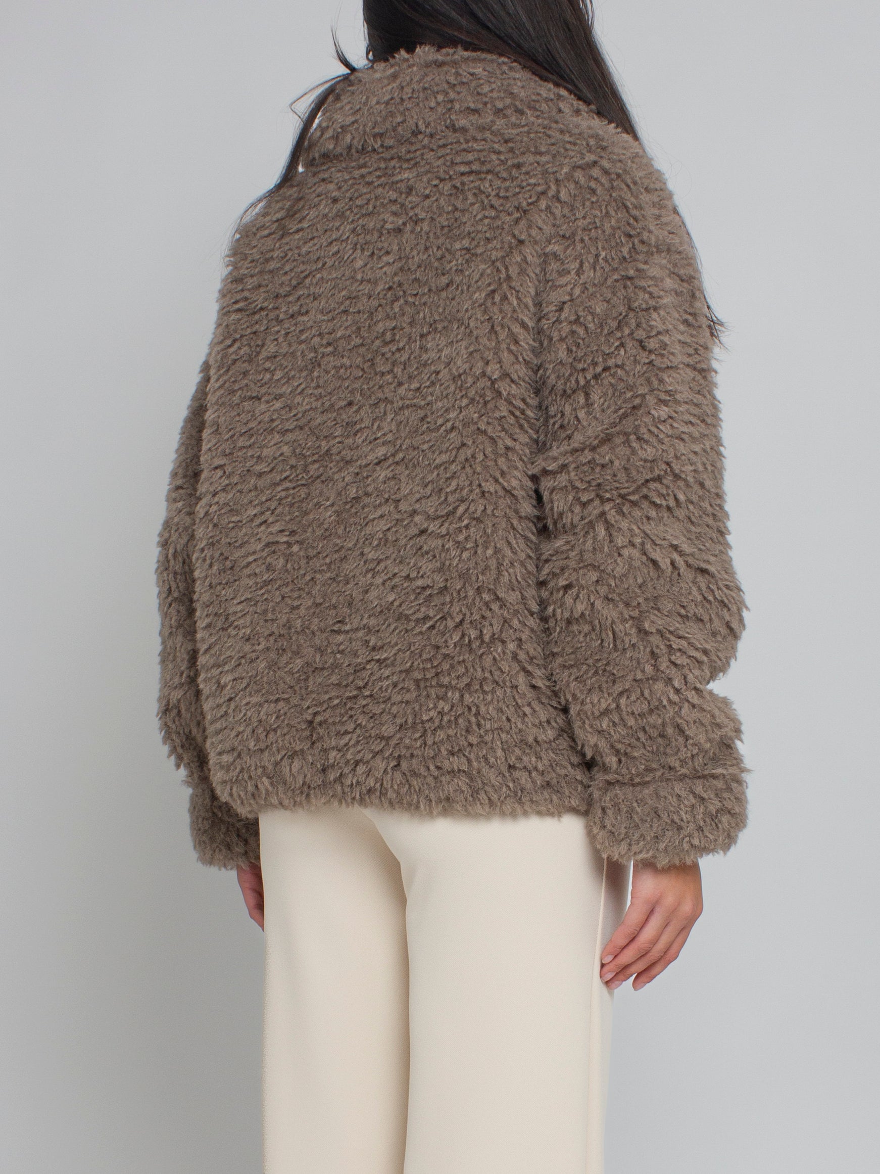 Giacca teddy intarsi ecopelle Vicolo