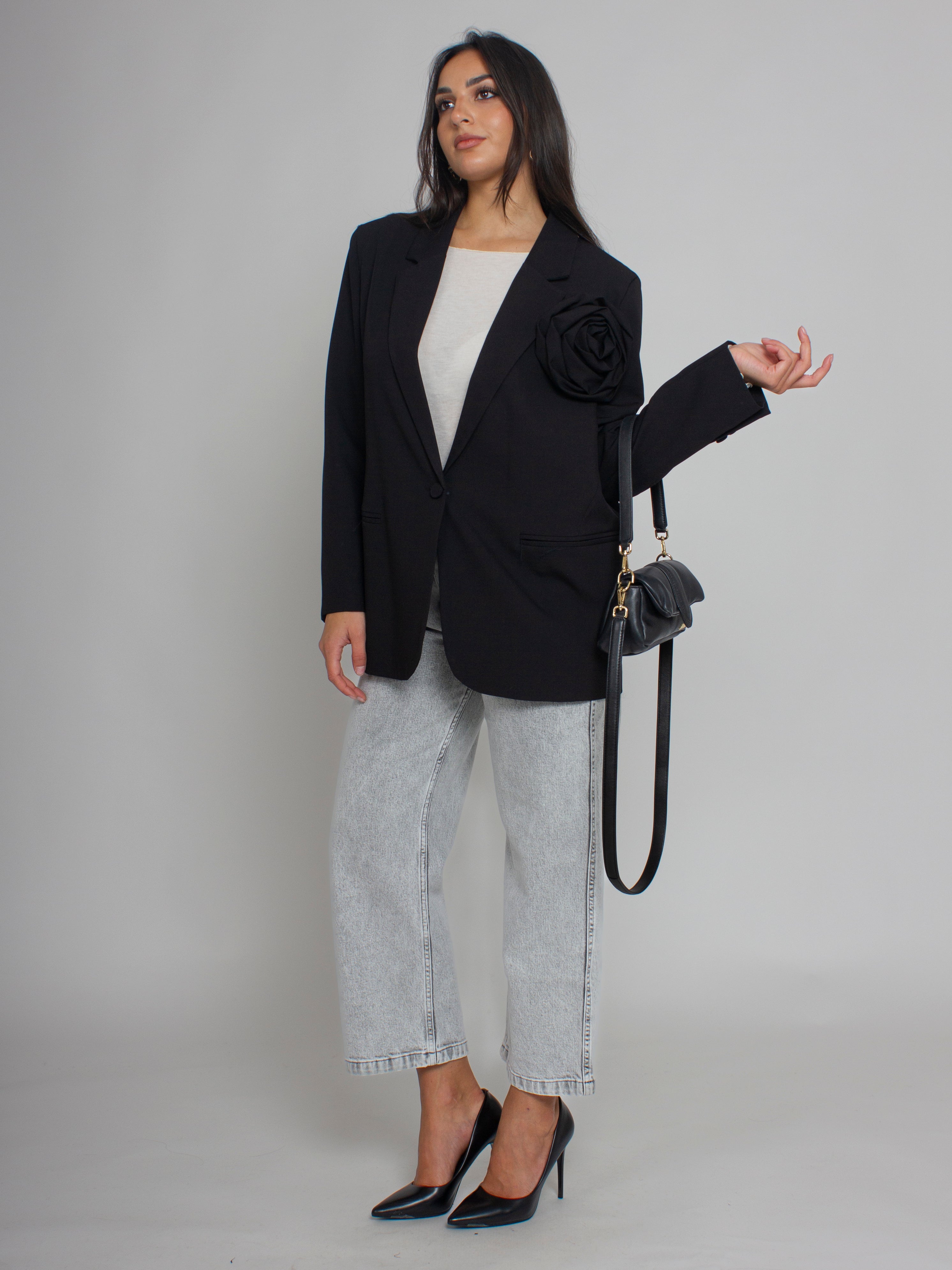 Giacca over con spilla Vicolo