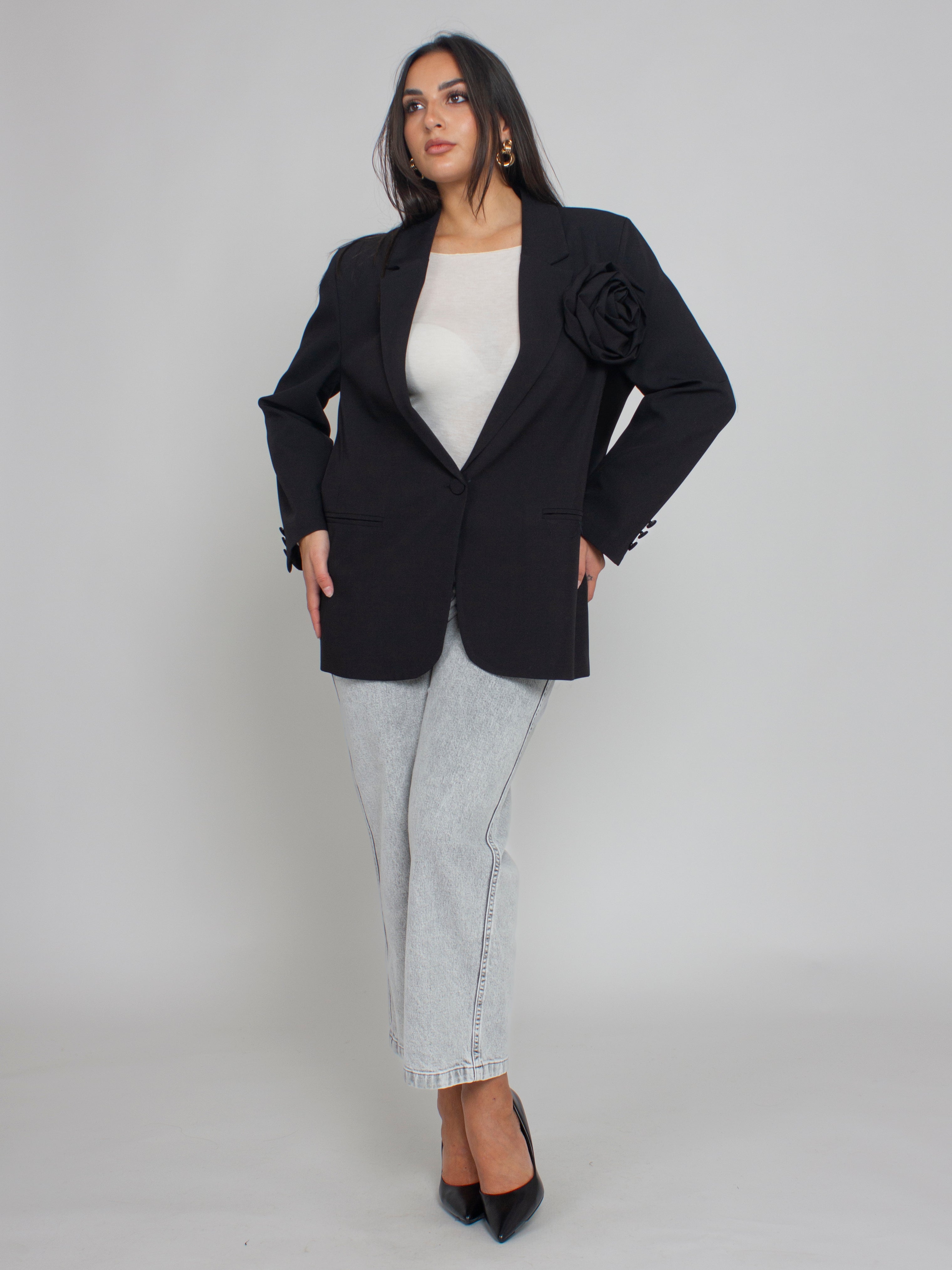 Giacca over con spilla Vicolo