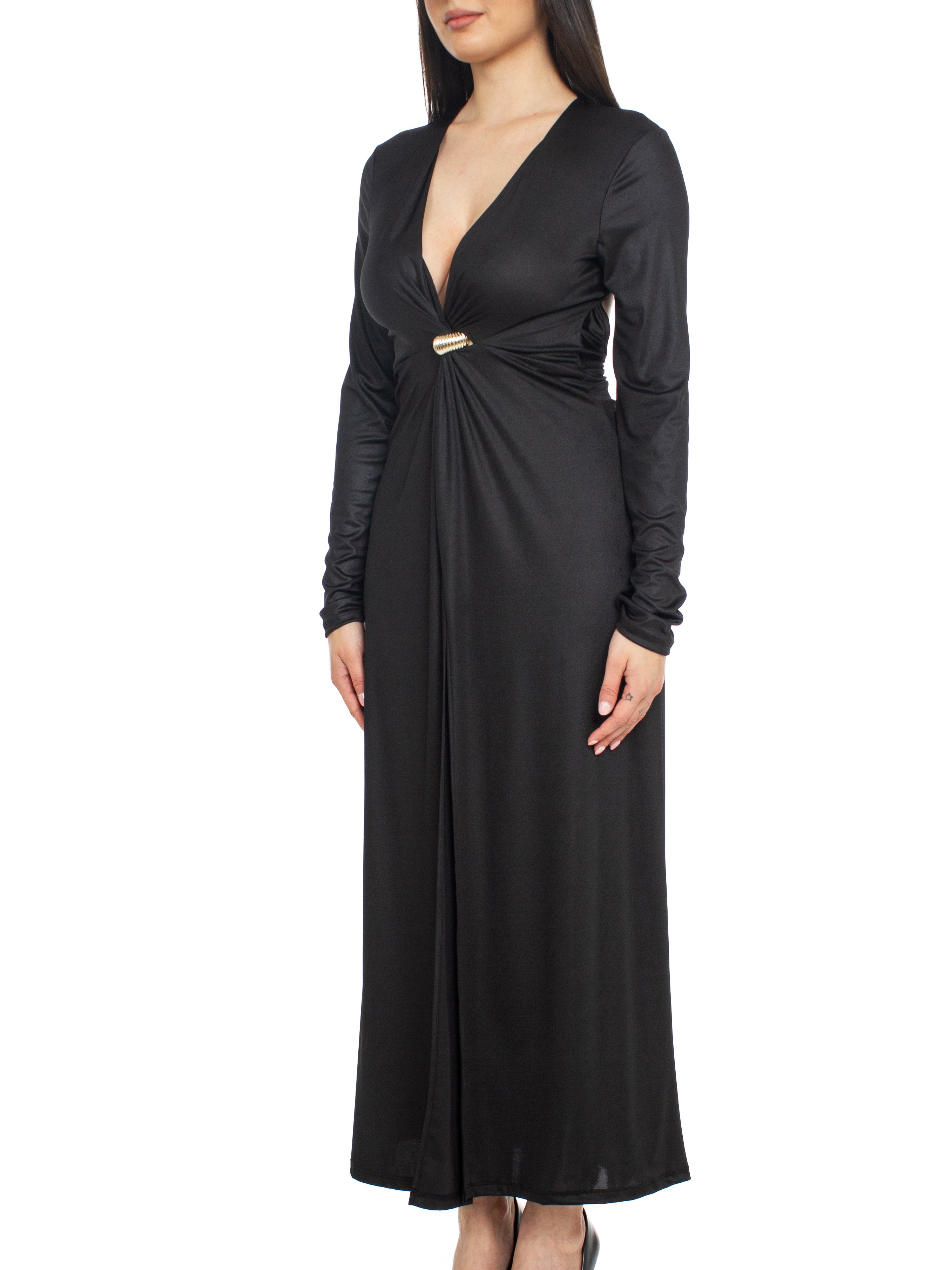 Abito lungo con anello e cut-out sul retro Vicolo