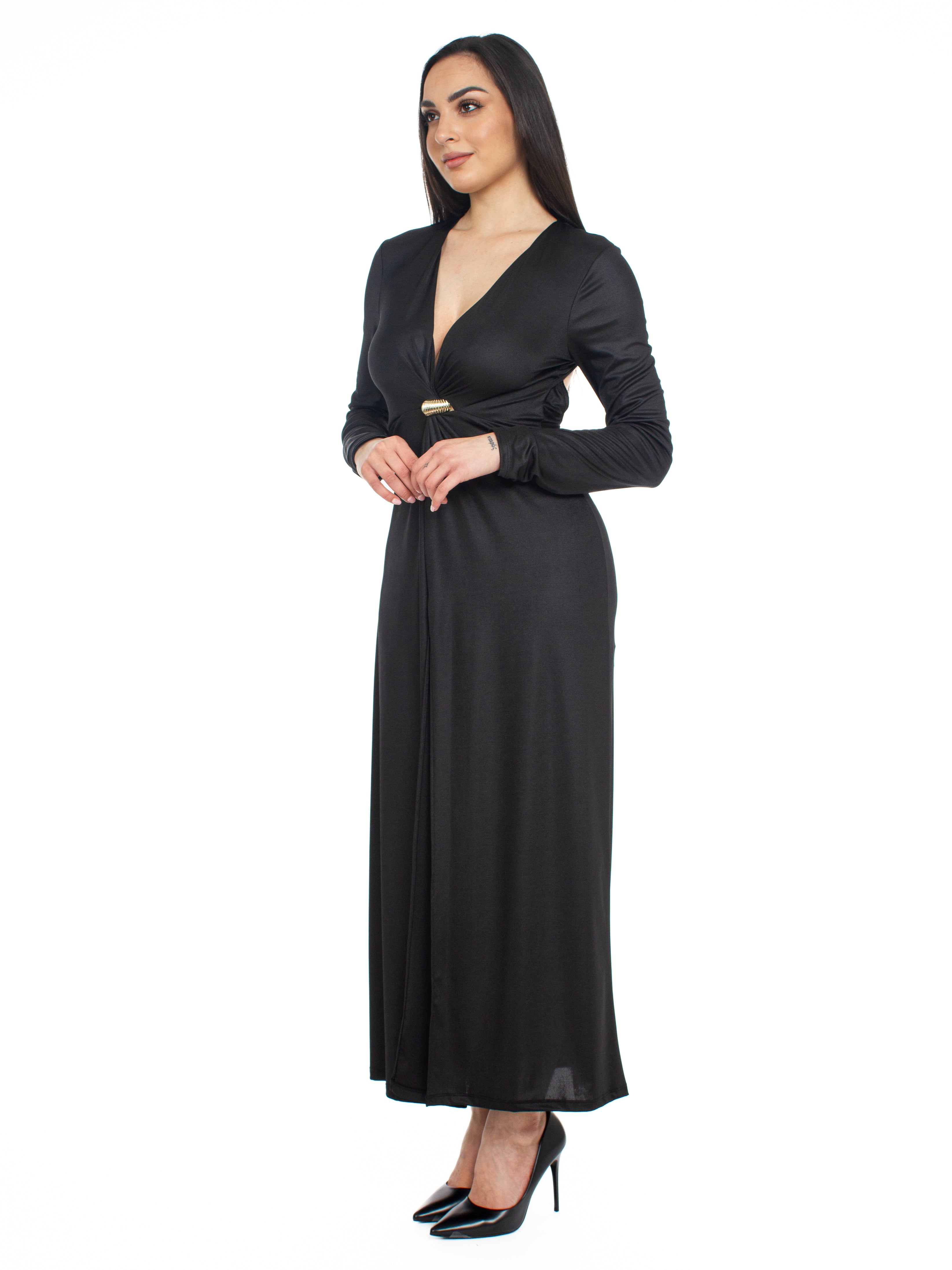 Abito lungo con anello e cut-out sul retro Vicolo