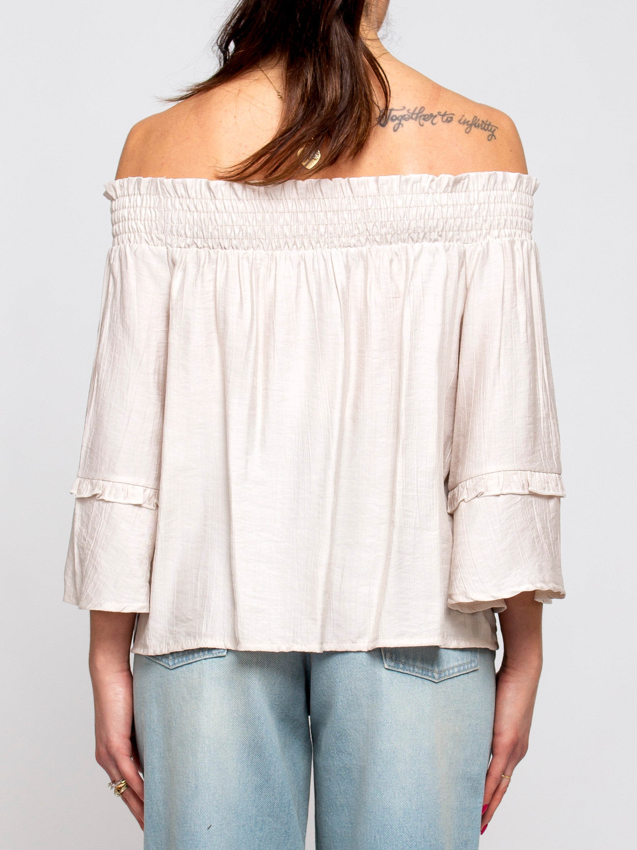 Blusa scollo a barca Two way