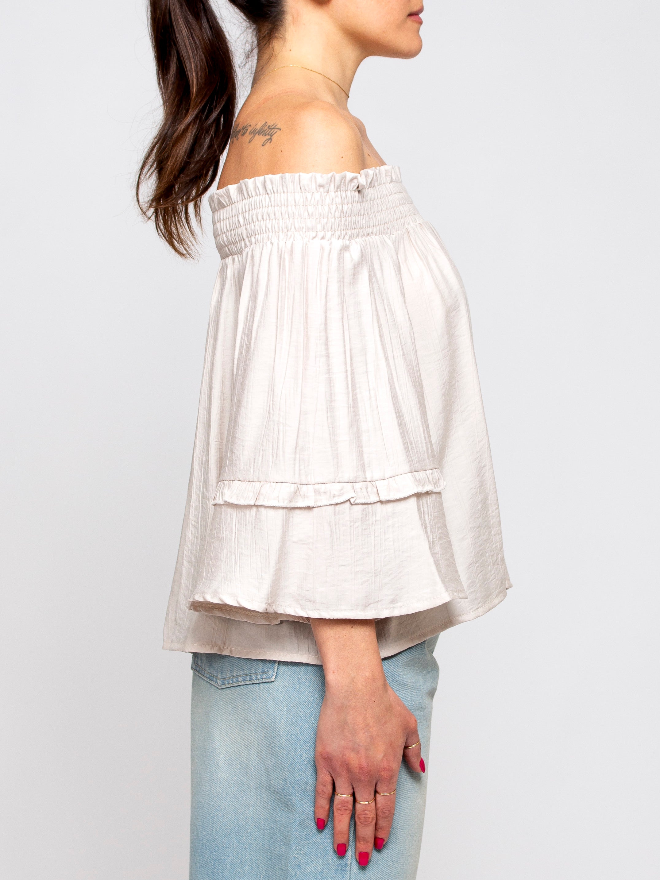 Blusa scollo a barca Two way