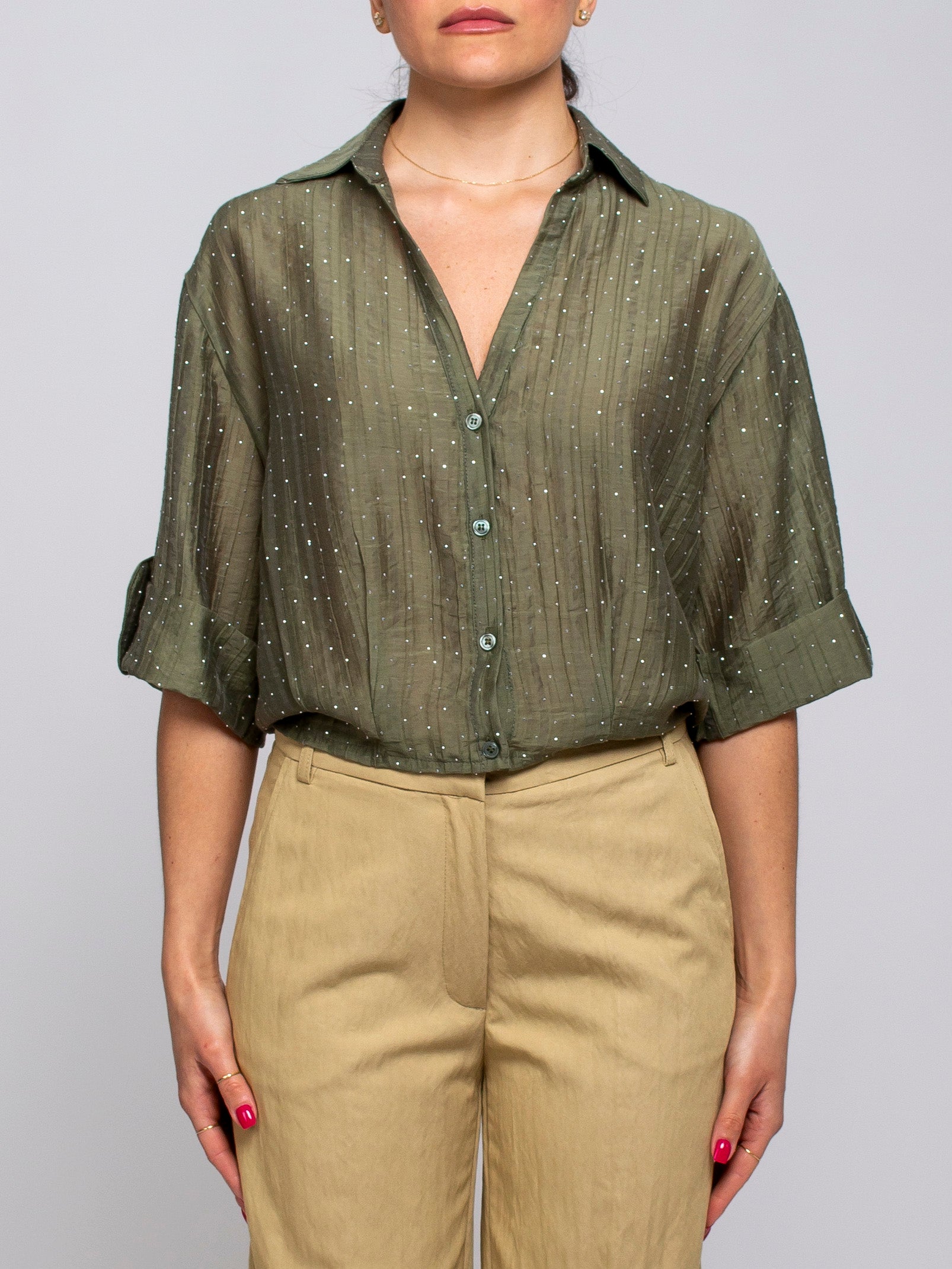 Camicia con brillantini Two Way