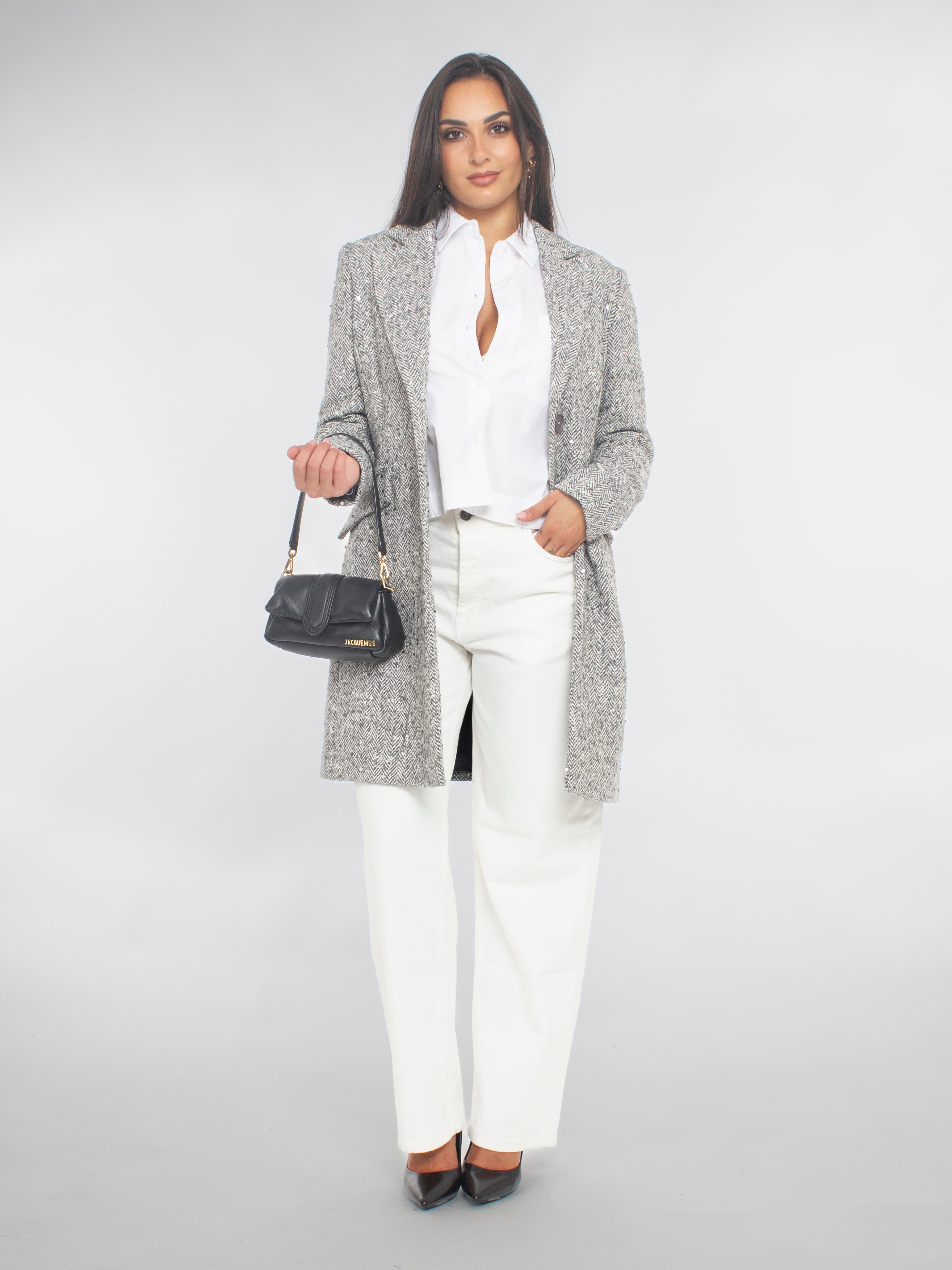 Cappotto Midi Con Paillettes Rinascimento