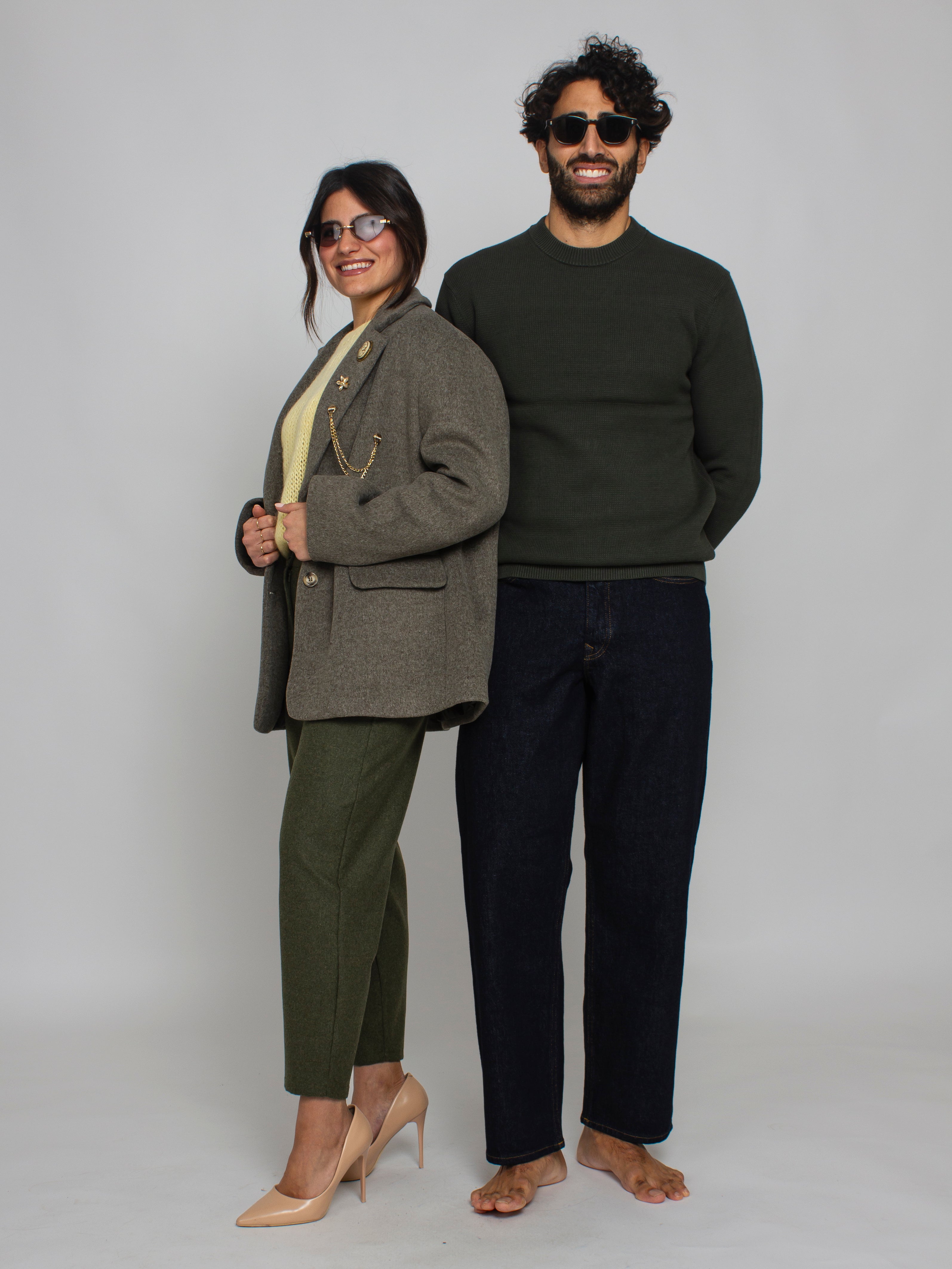 Pantalone flanella misto lana elastico dietro Vicolo