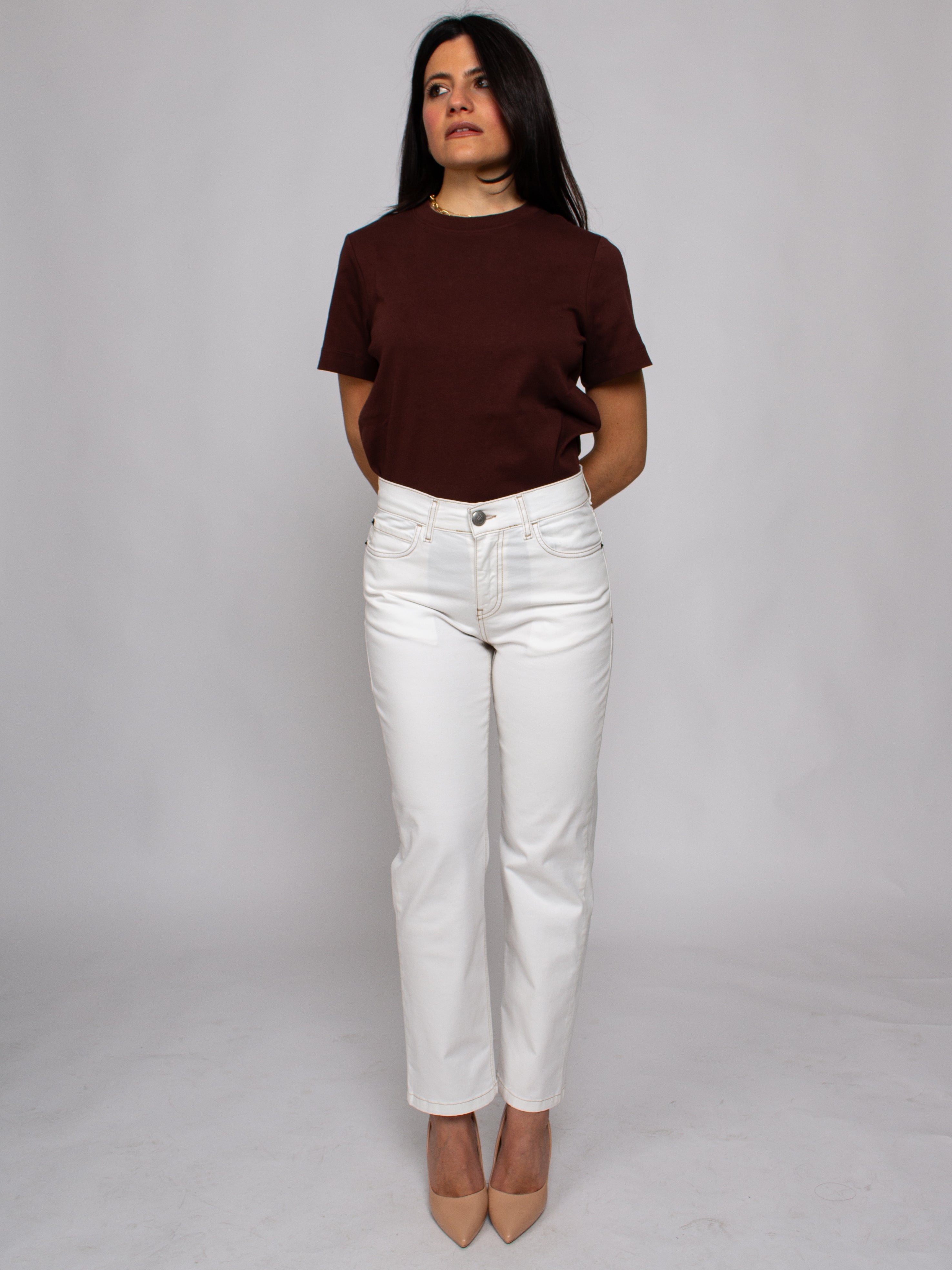Maglietta Donna Vero Moda – 100% Cotone, Girocollo, Manica Corta, Chiusura Con Bottone