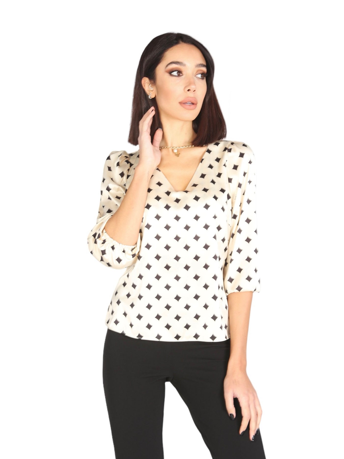 Blusa fantasia rombi Rinascimento