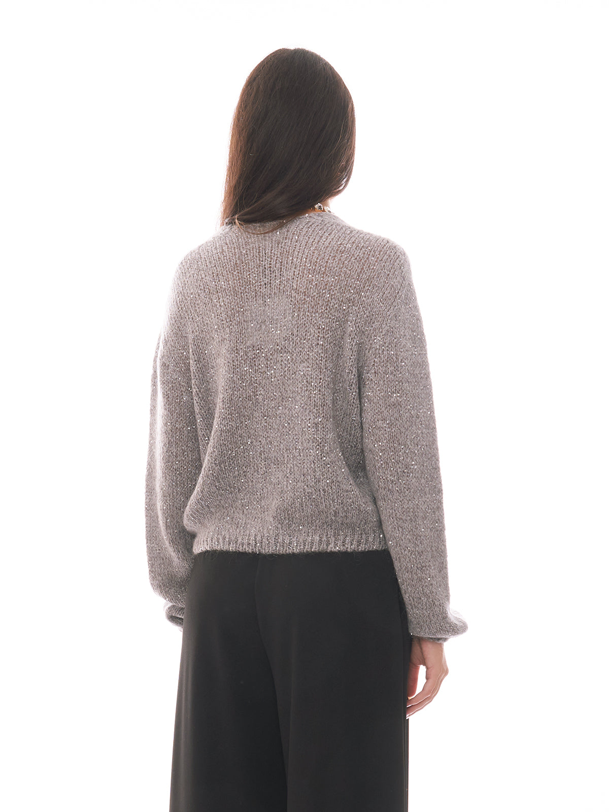 Cardigan con micropaillettes e bottoni gioiello Vicolo