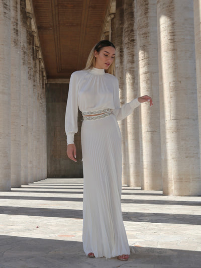 Camicia in viscosa con strass Elisabetta Franchi