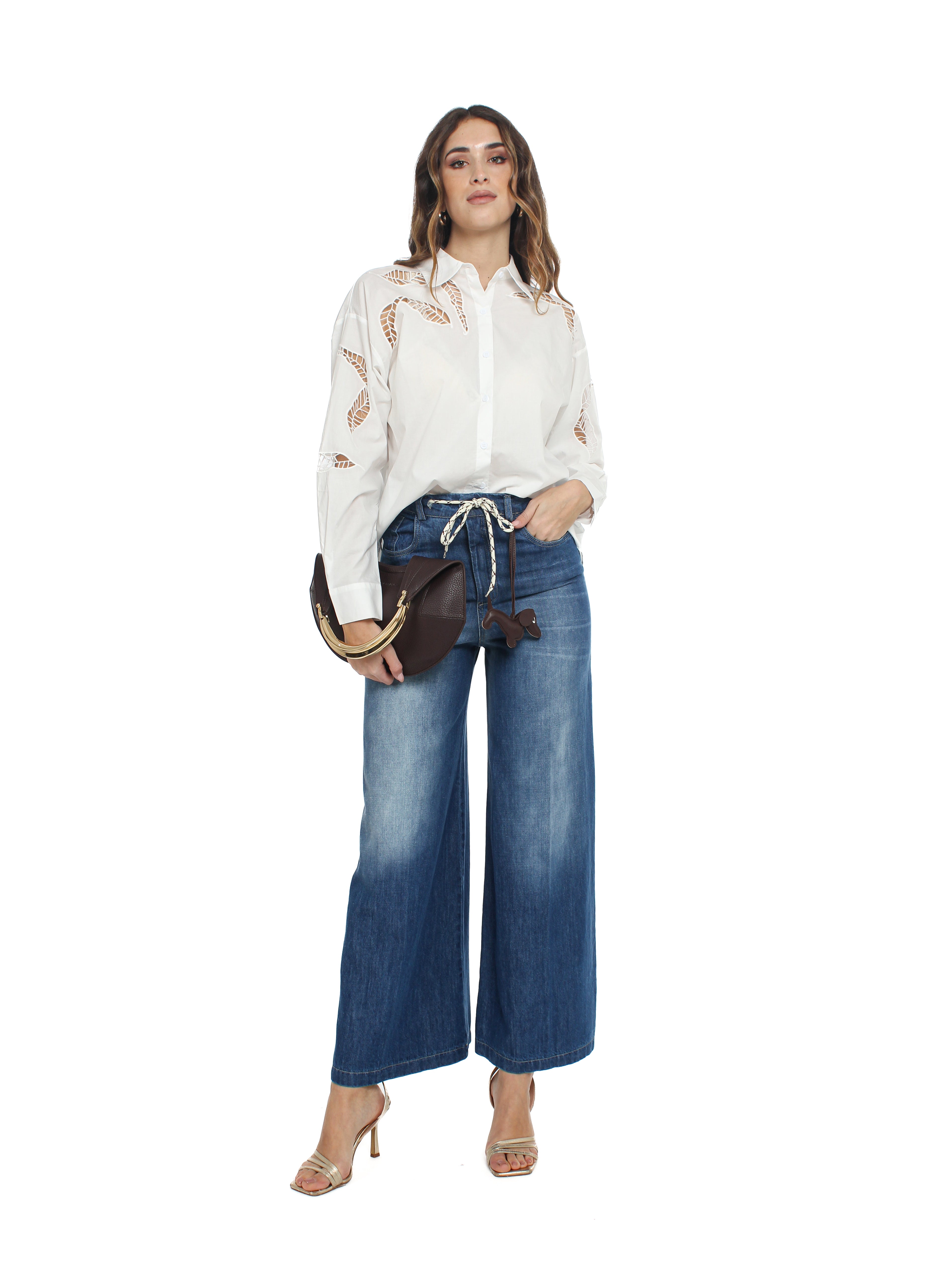 Jeans palazzo con coulisse Vicolo