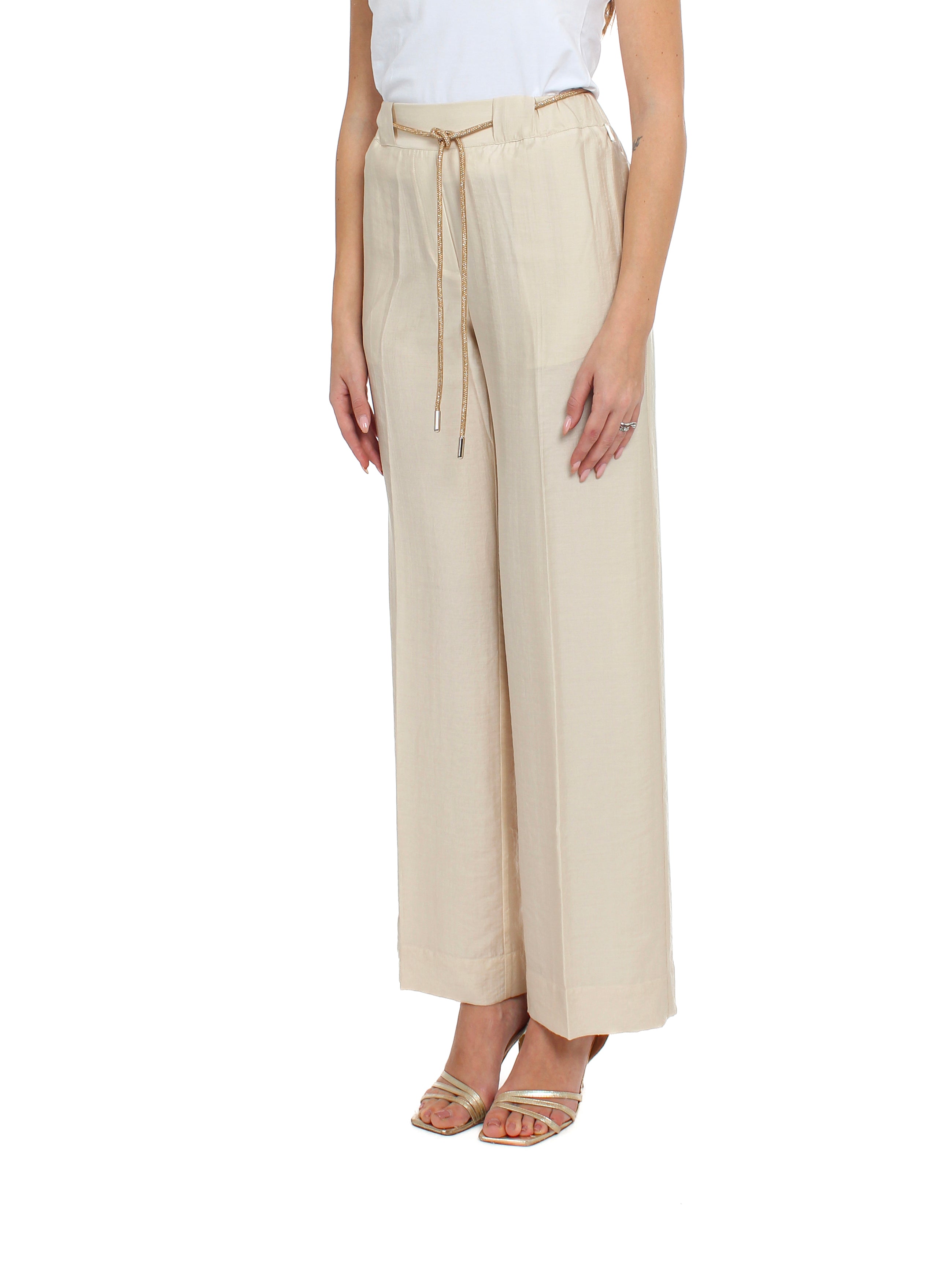 Pantalone palazzo in tencel Blugirl