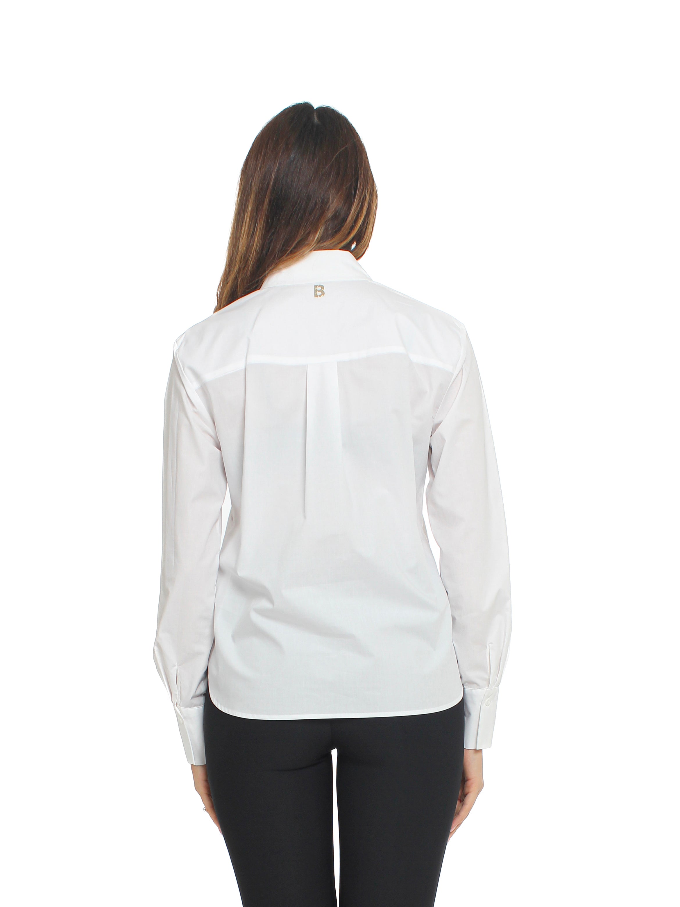 Camicia in popeline con patch floreale Blugirl