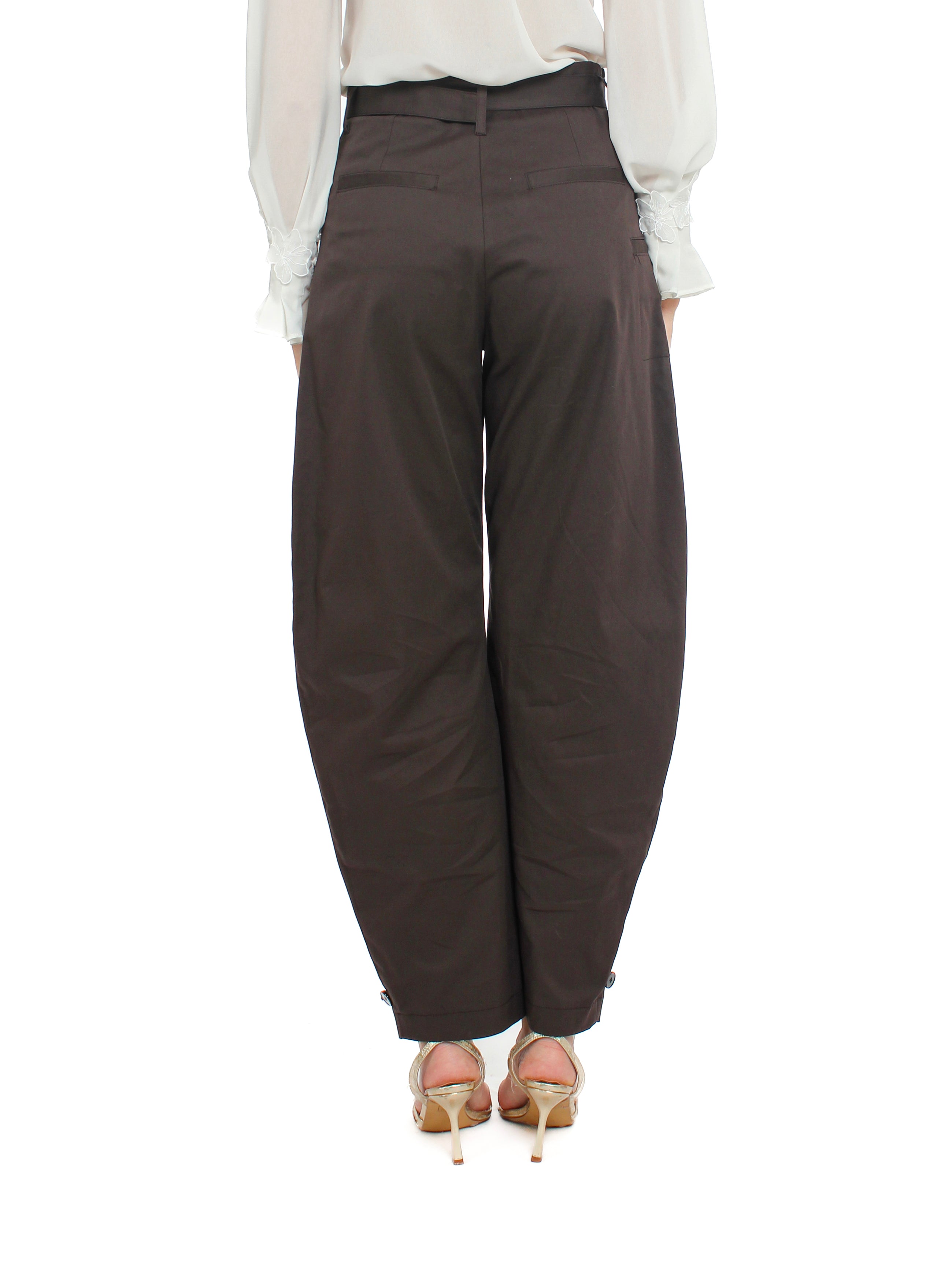 Pantalone vita alta con cintura Vicolo