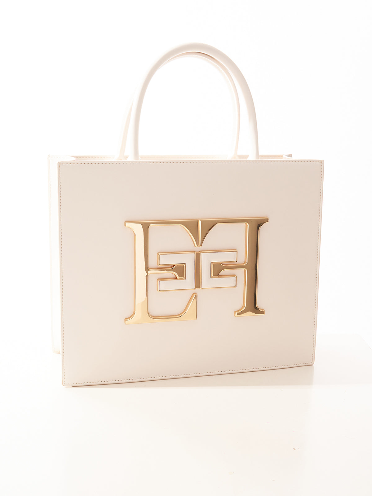 Borsa a mano media con logo Elisabetta Franchi