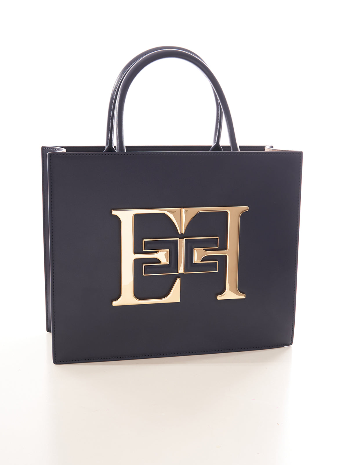 Borsa a mano media con logo Elisabetta Franchi