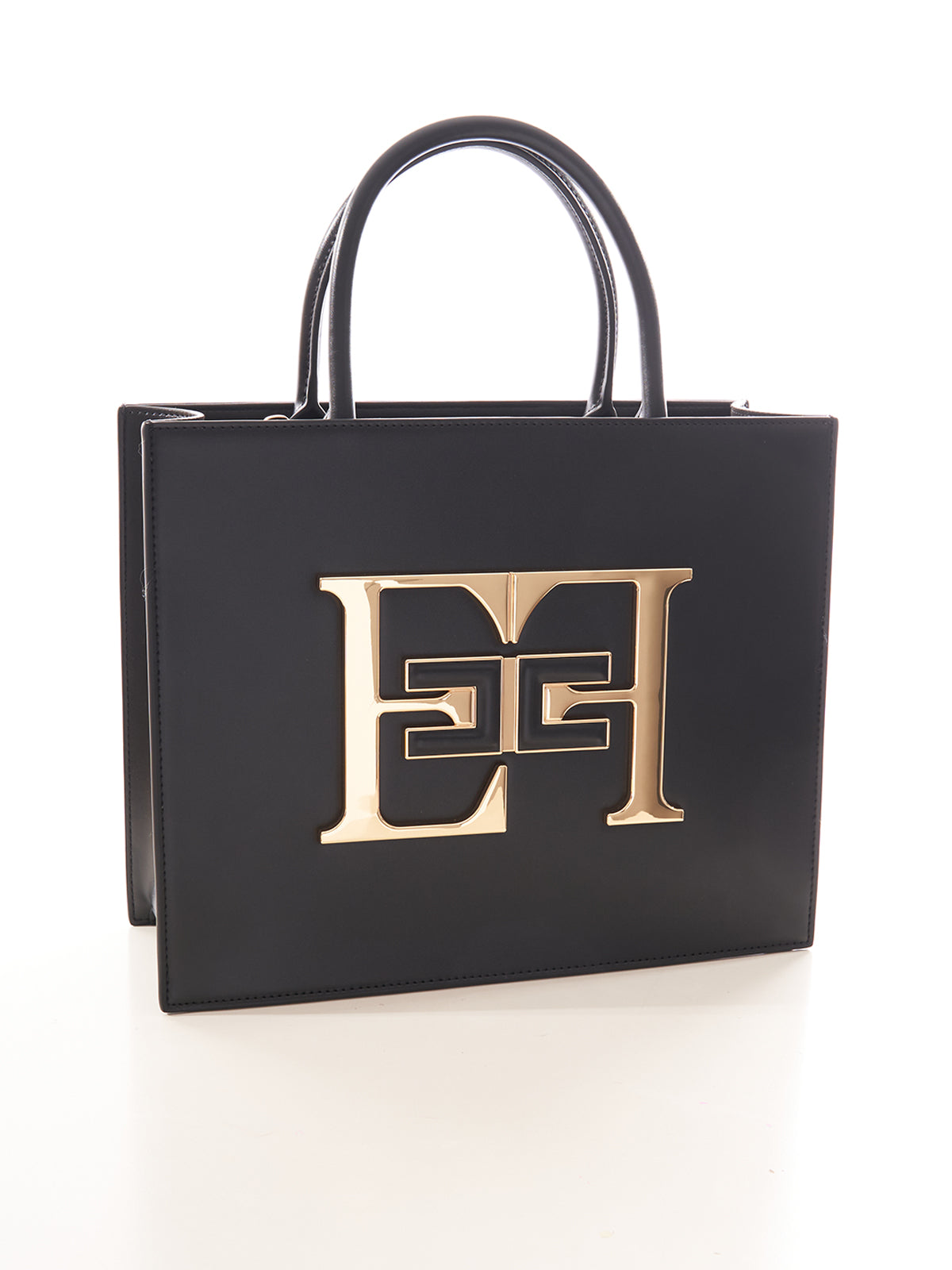 Borsa a mano media con logo Elisabetta Franchi