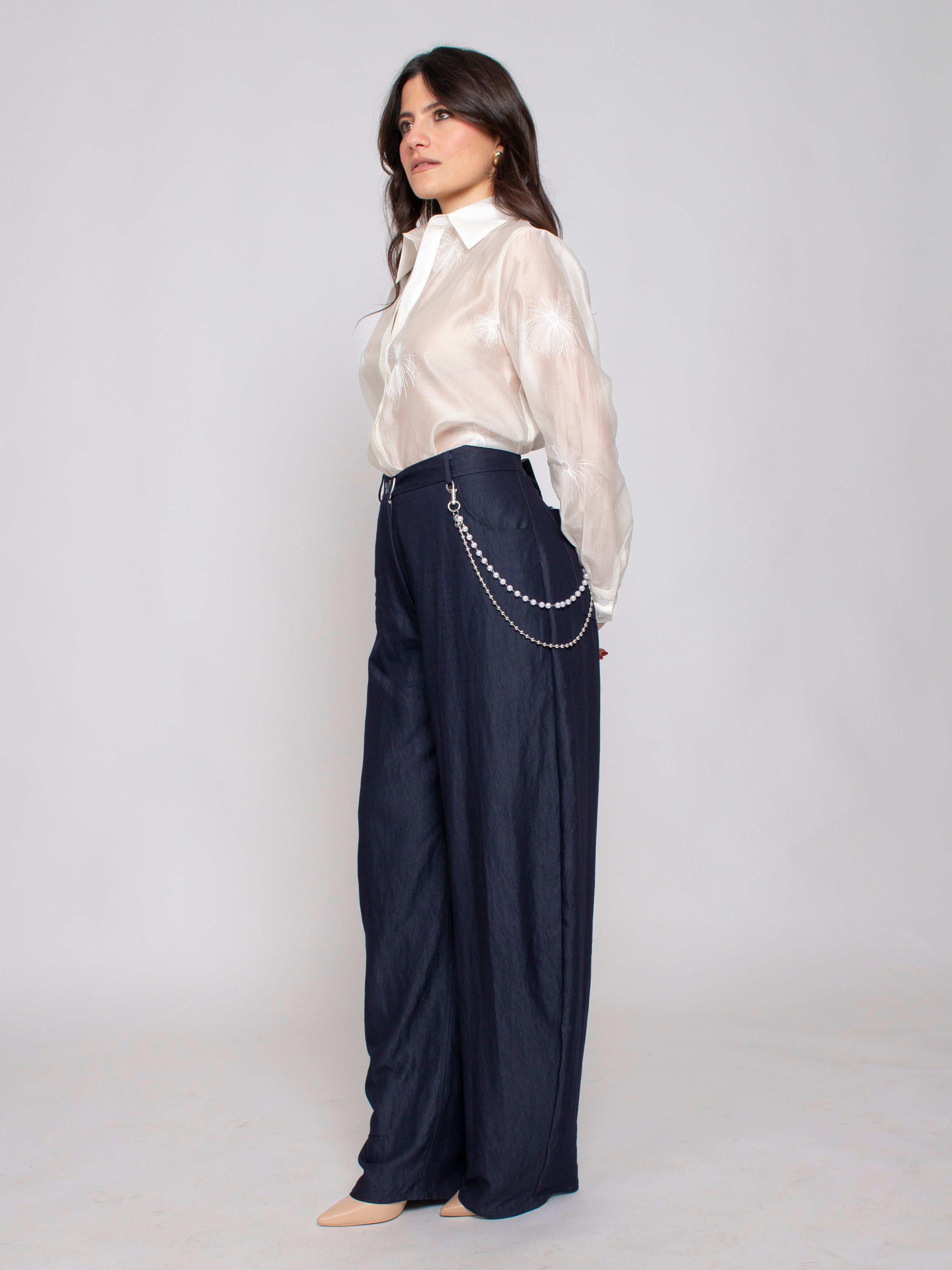 Pantalone con catena in perle You Decide