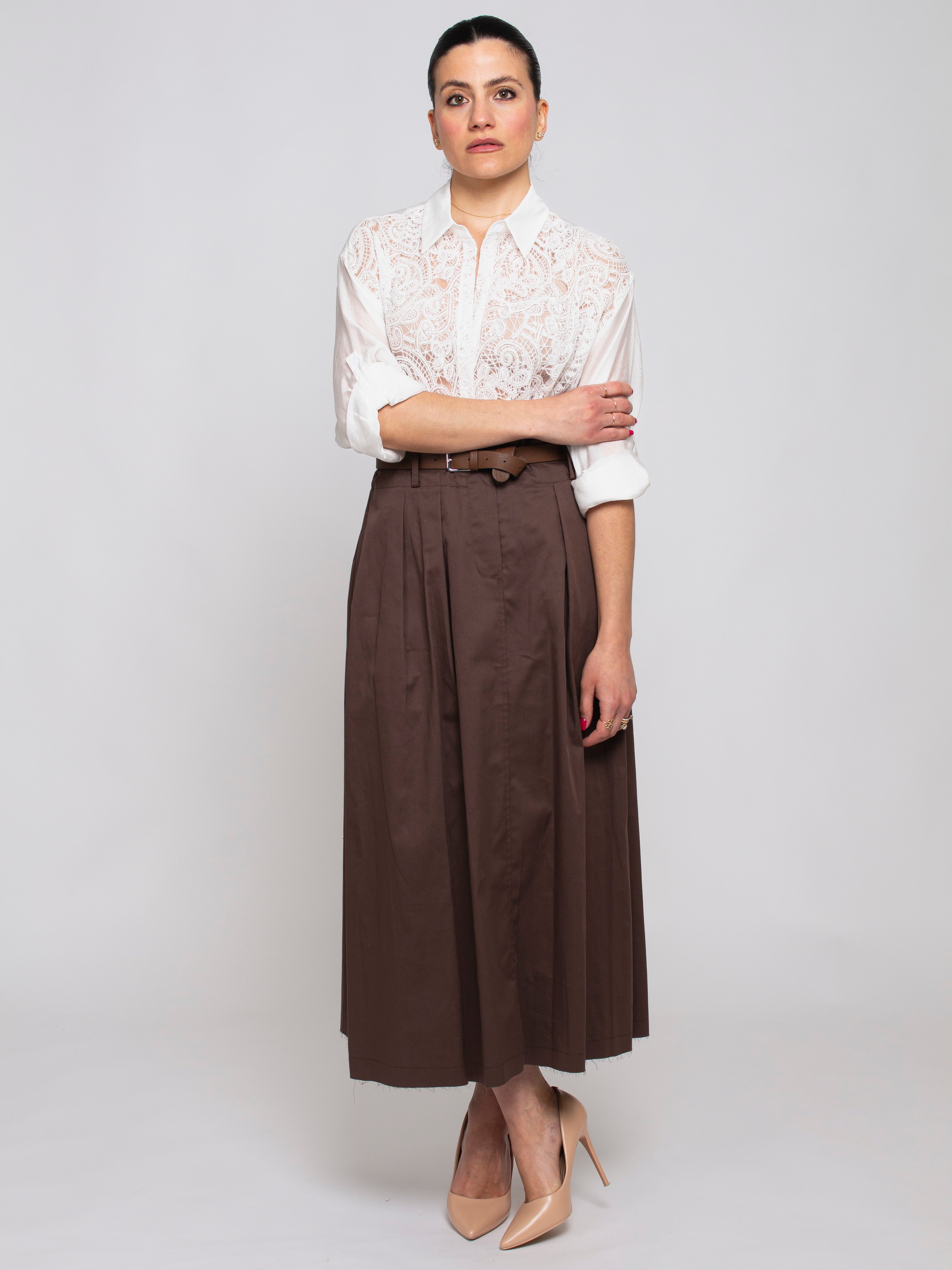 Camicia con pizzo macramè You decide