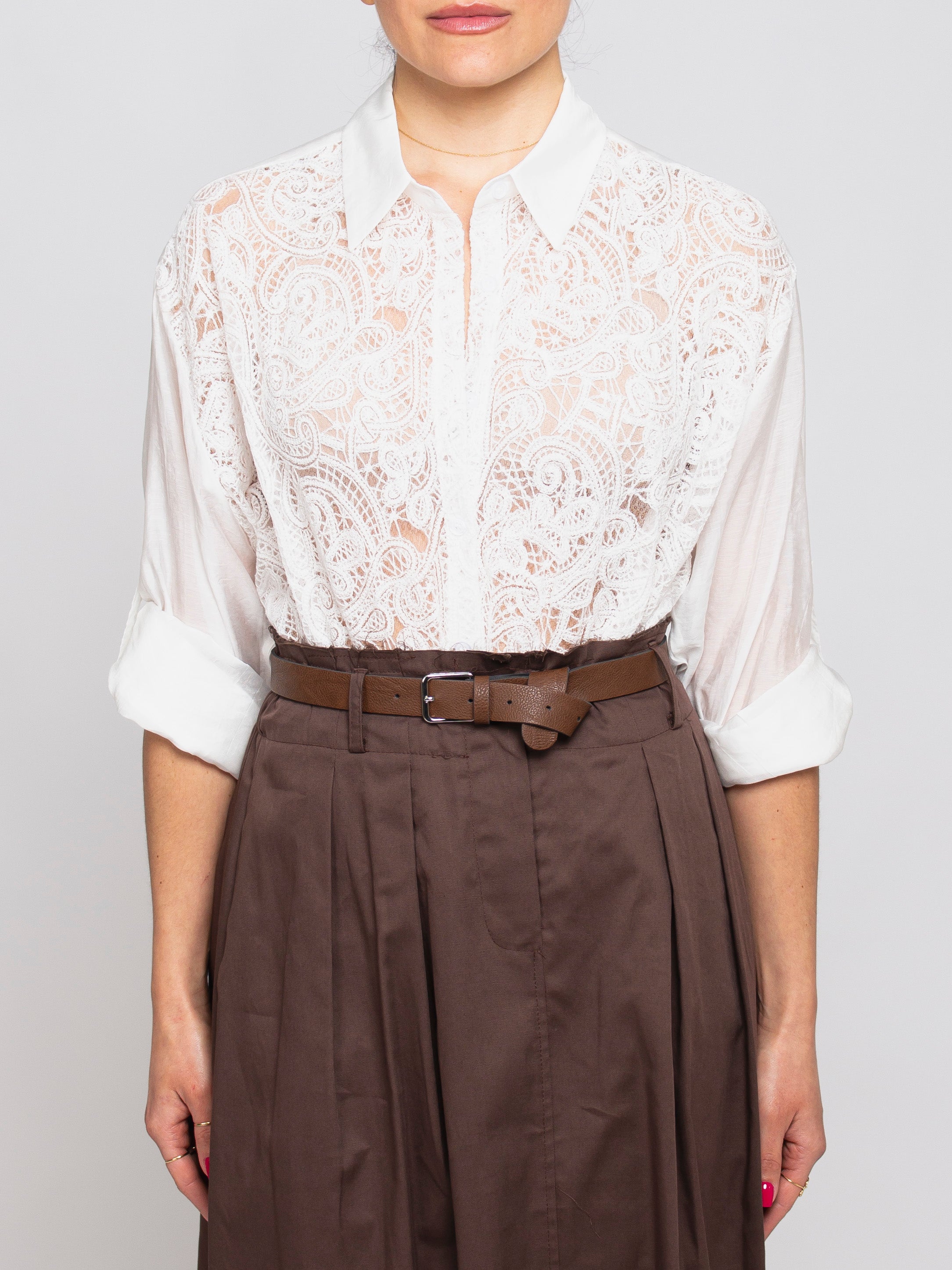 Camicia con pizzo macramè You decide