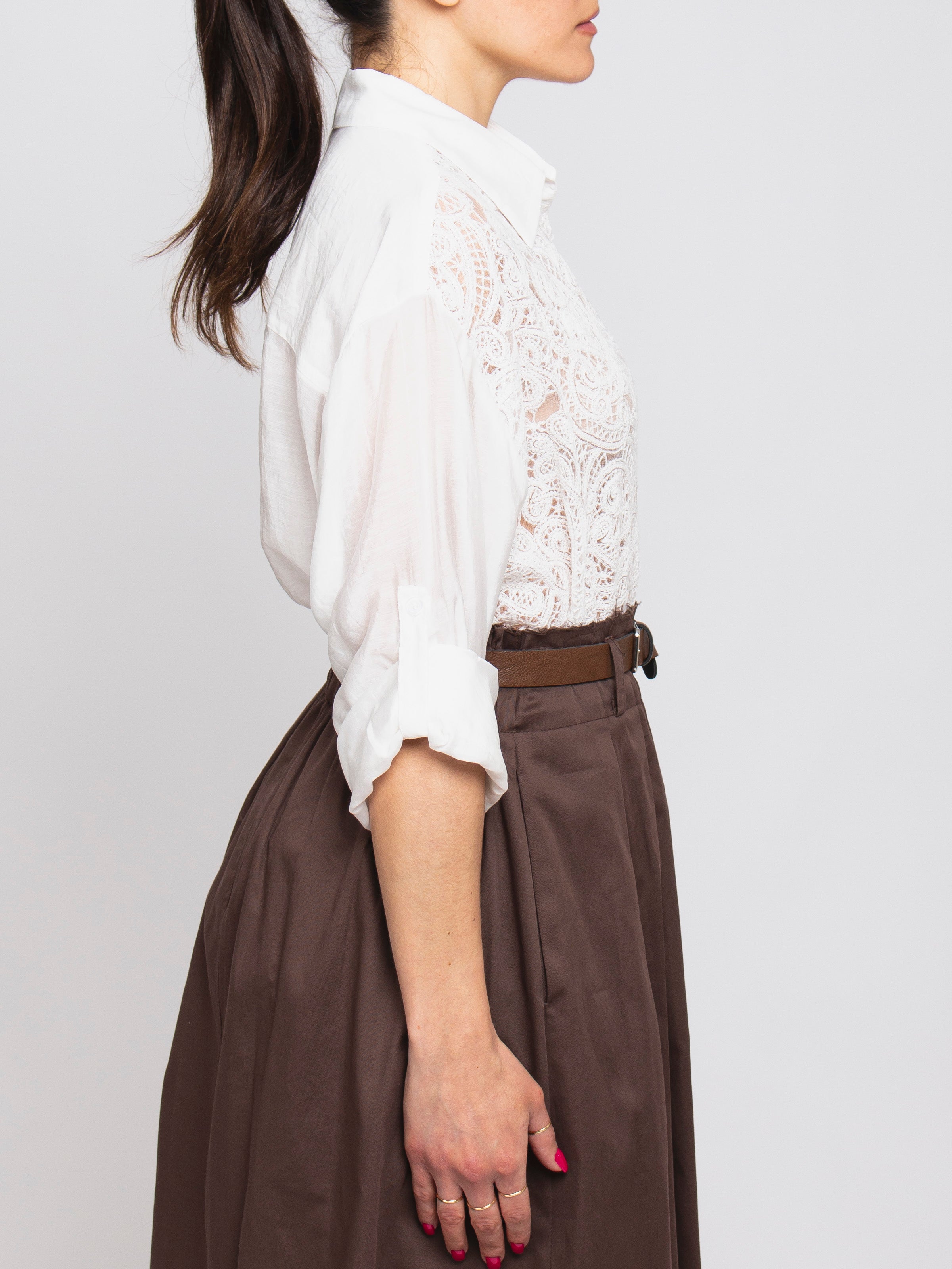 Camicia con pizzo macramè You decide