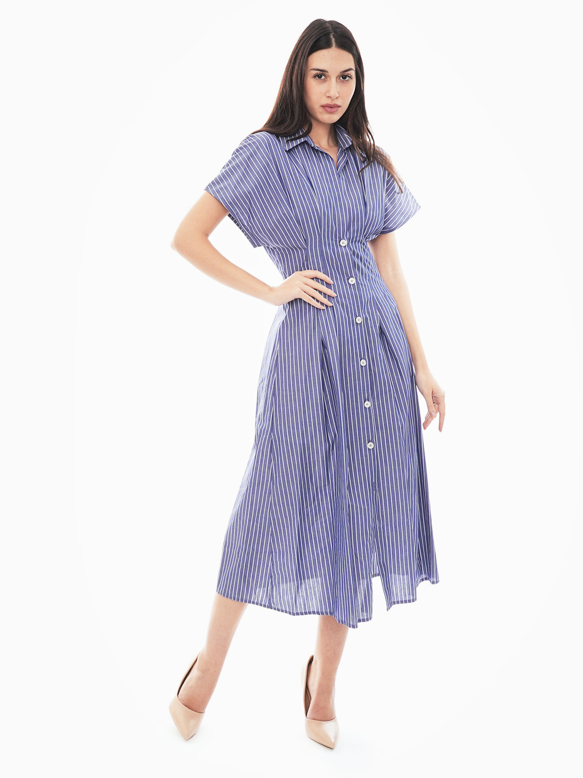 Vendita Abito midi chemisier Rinascimento Base Abbigliamento