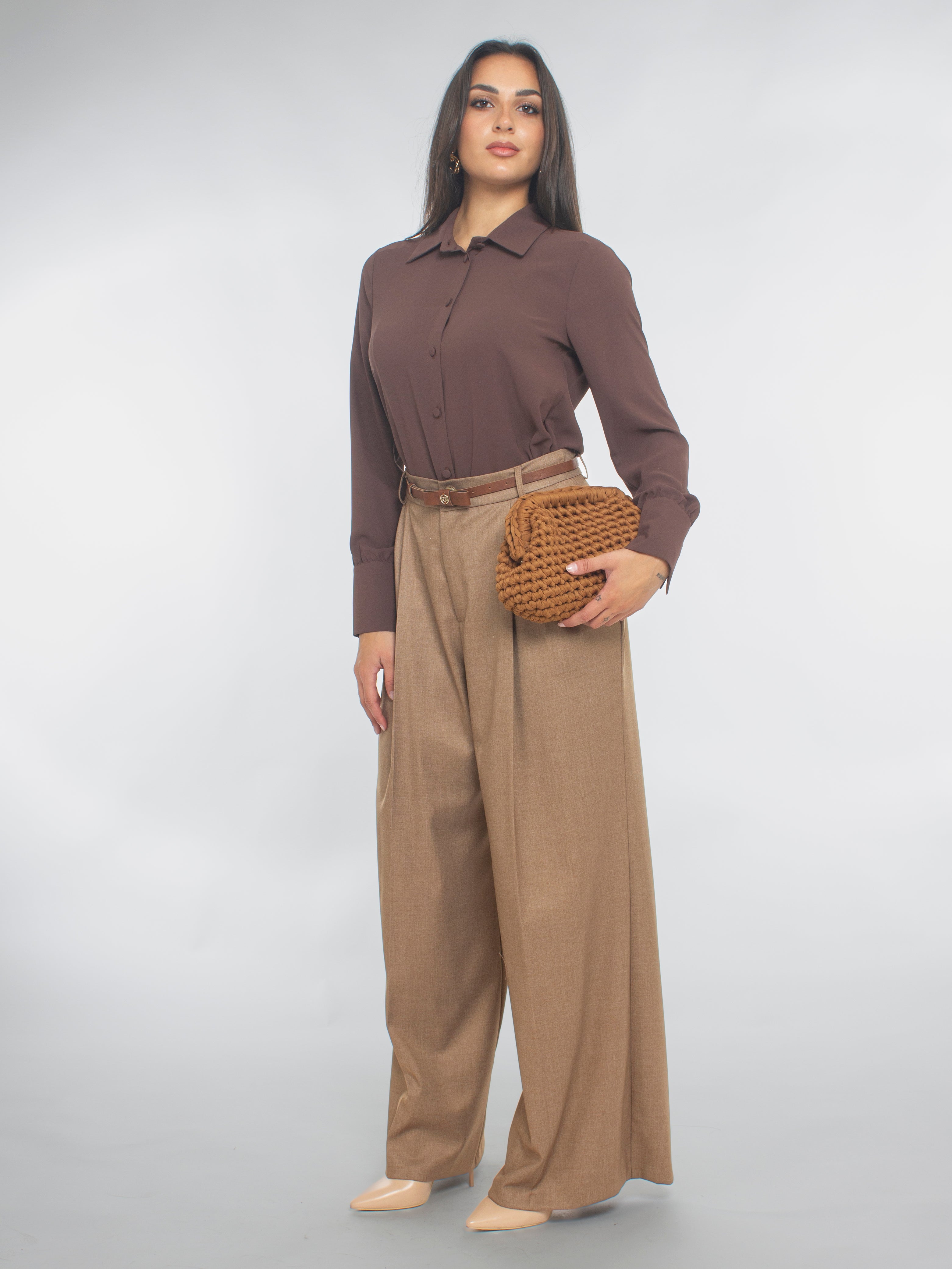 Pantalone palazzo con pence Rinascimento