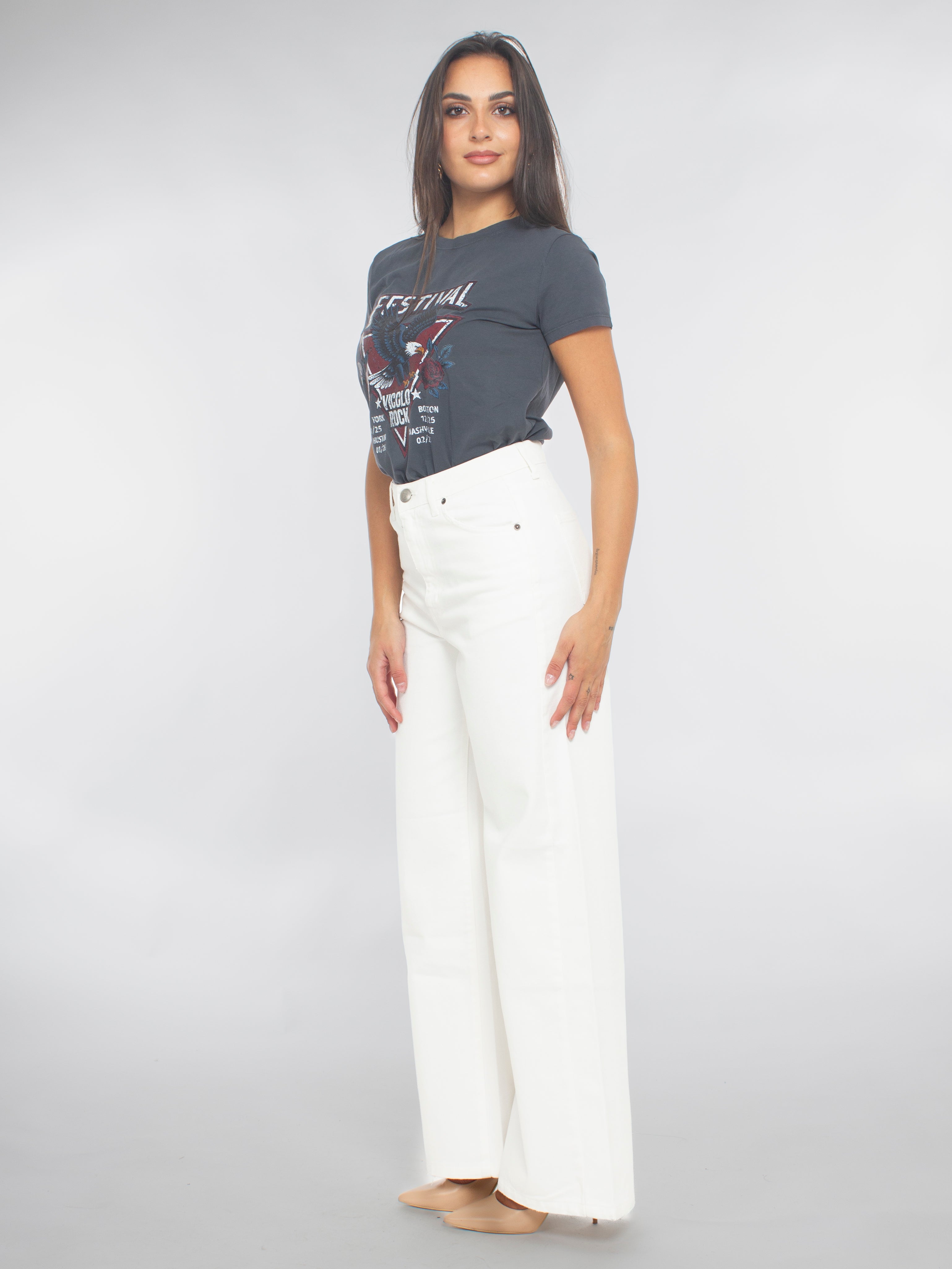 T-shirt con Stampa Vicolo
