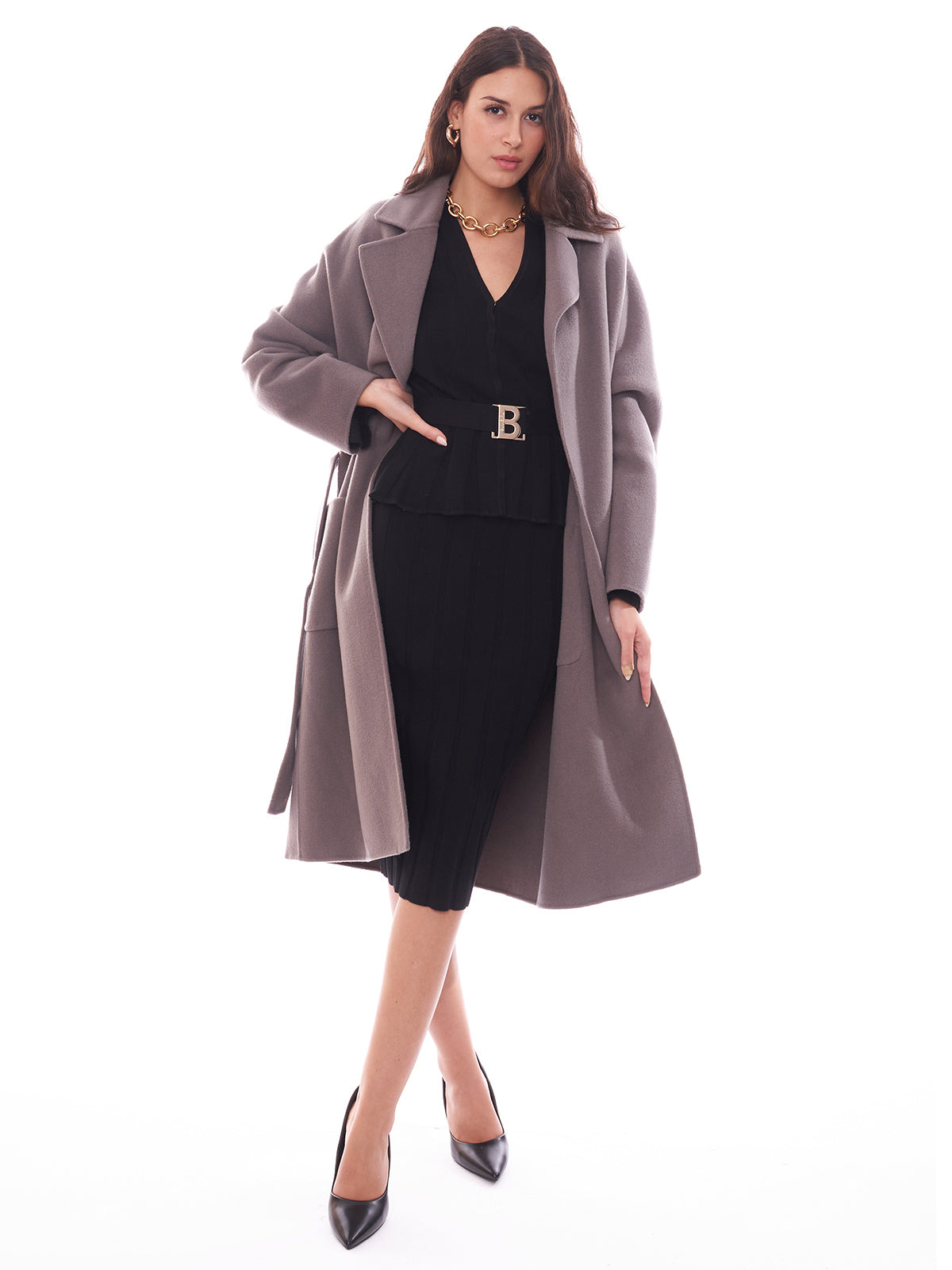 Cappotto vestaglia in lana Elisabetta Franchi