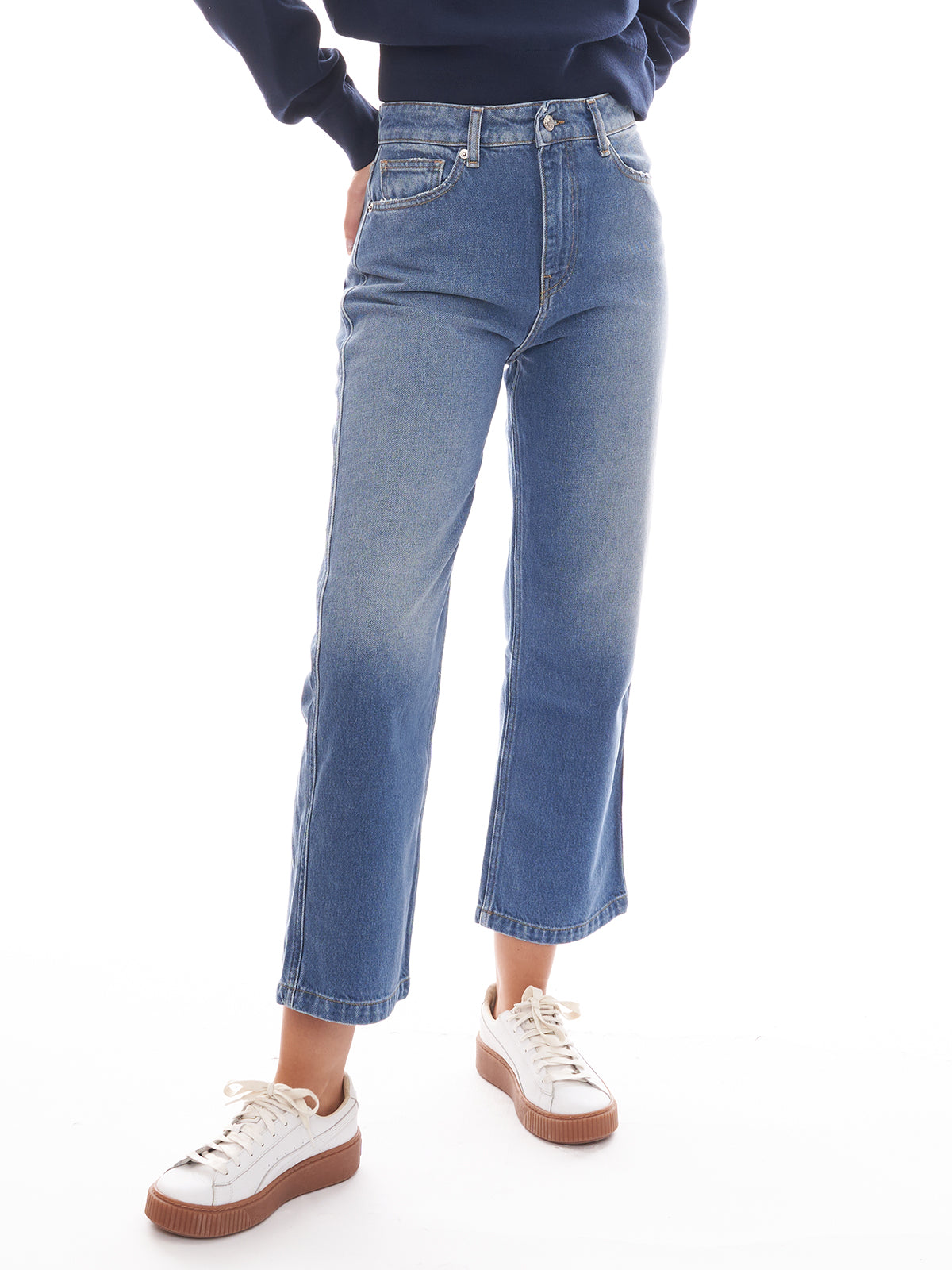 Jeans kate gamba dritta cropped Vicolo