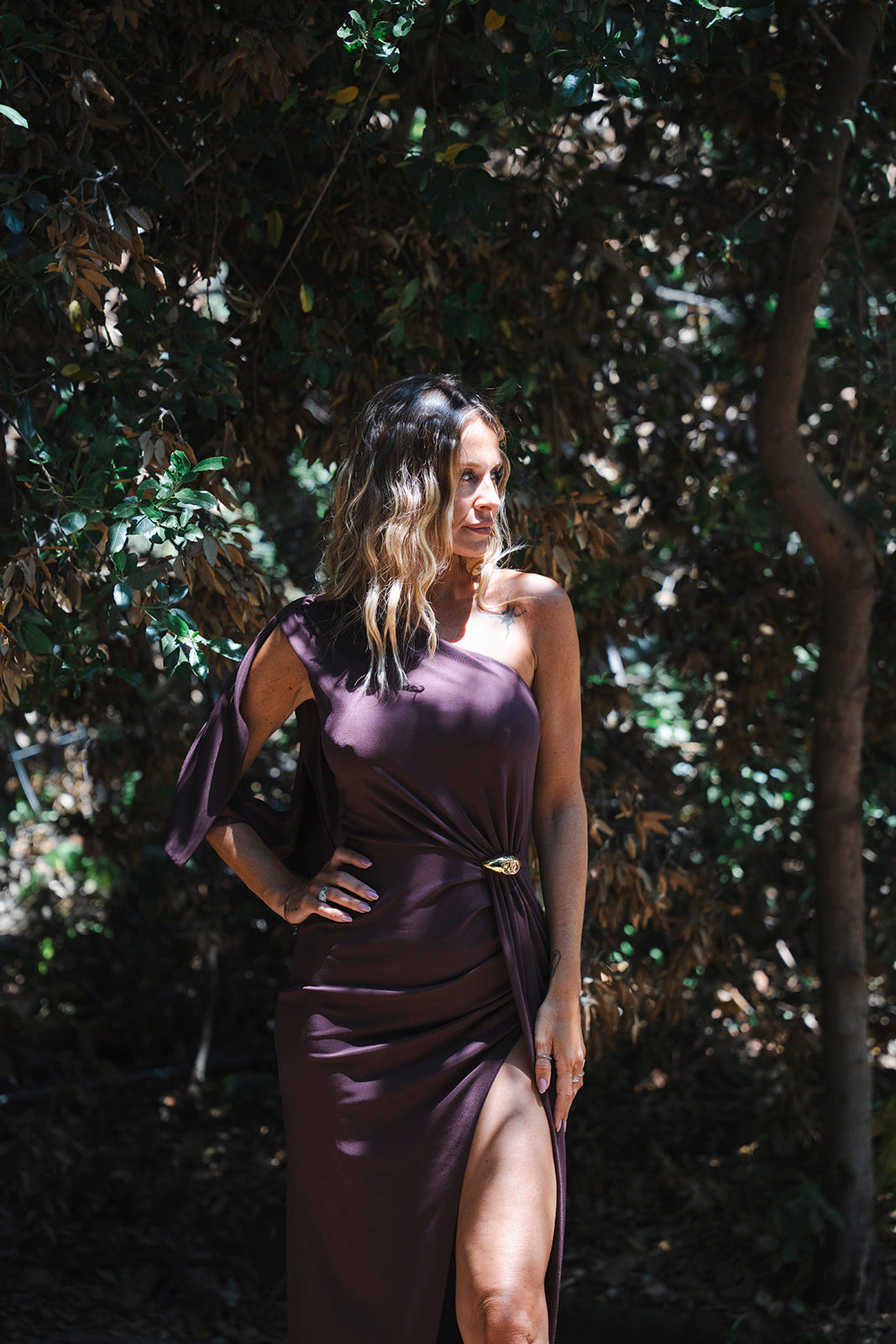 Abito Red Carpet asimmetrico in jersey Elisabetta Franchi