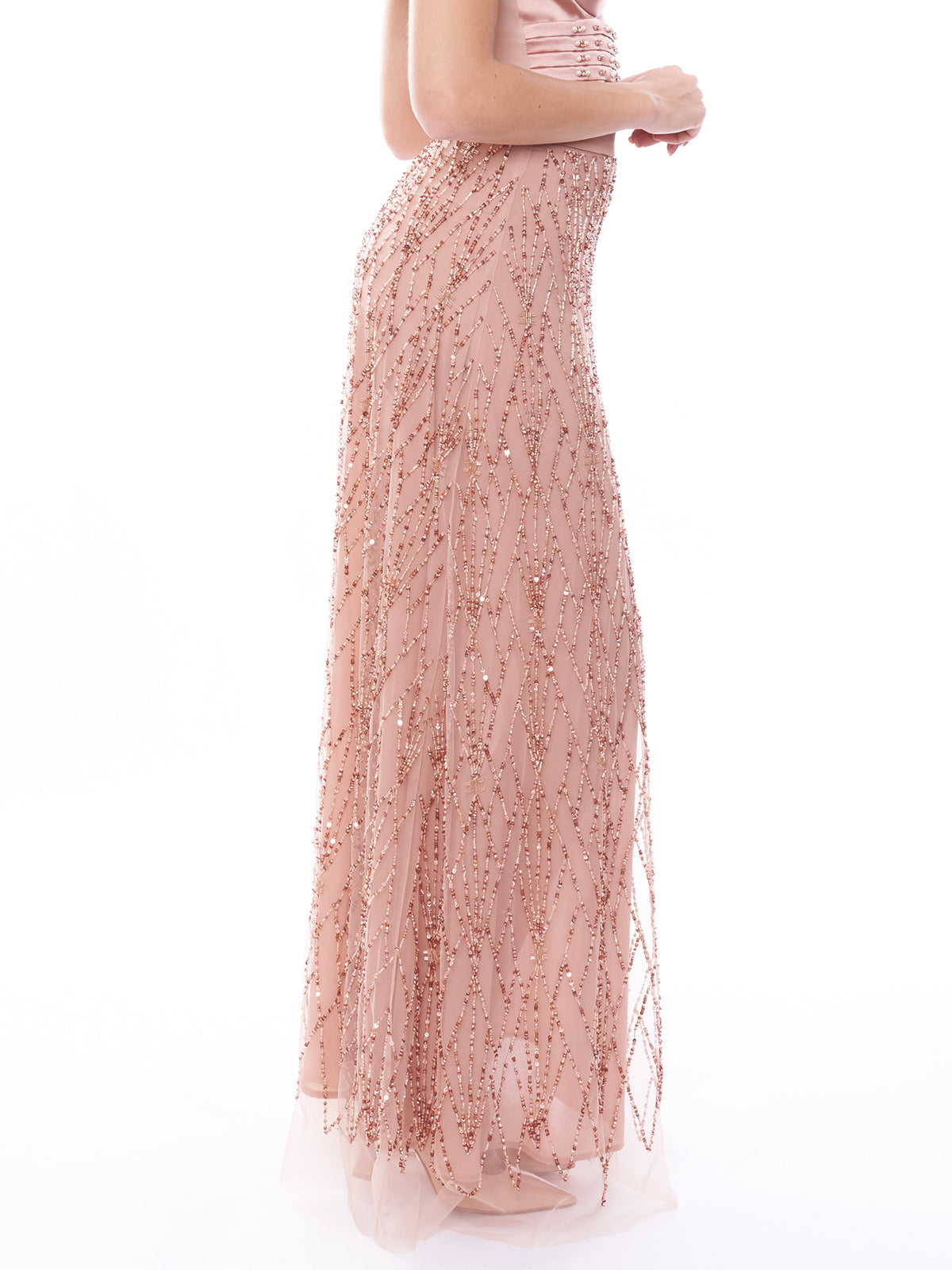 Gonna lunga in tulle con paillettes Elisabetta Franchi