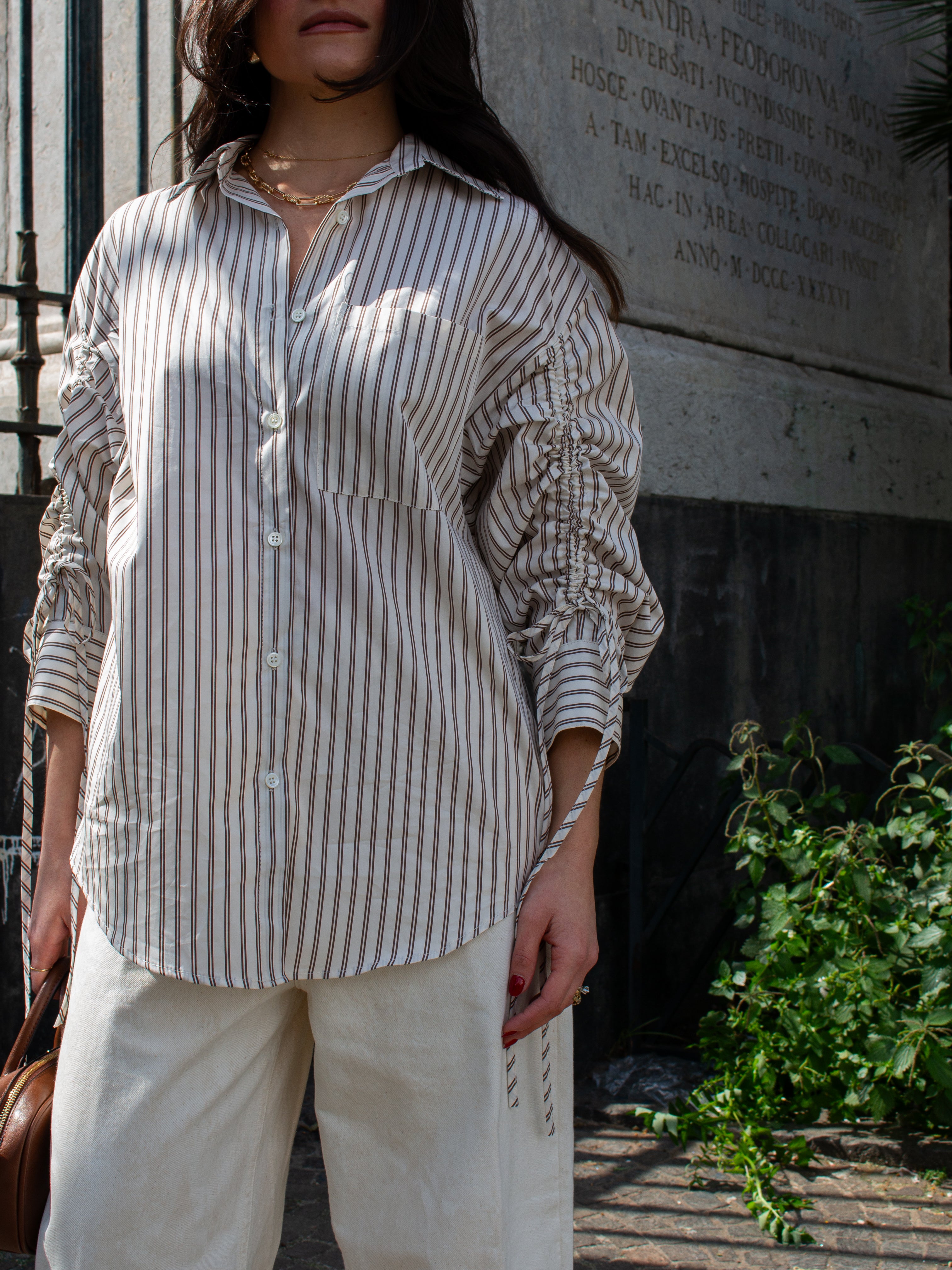 Camicia con Maniche Arricciate Vicolo