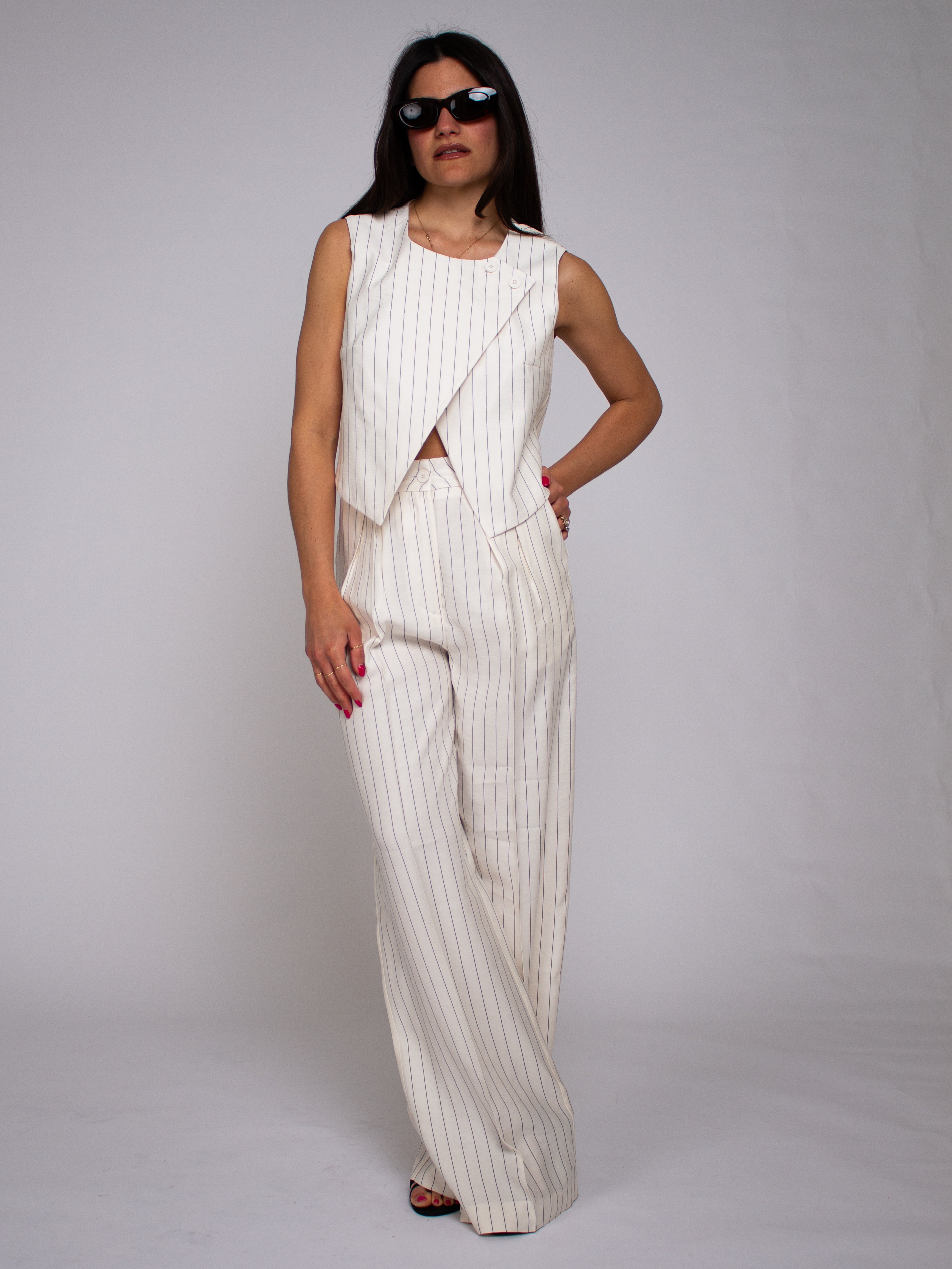 Pantalone gessato Two way