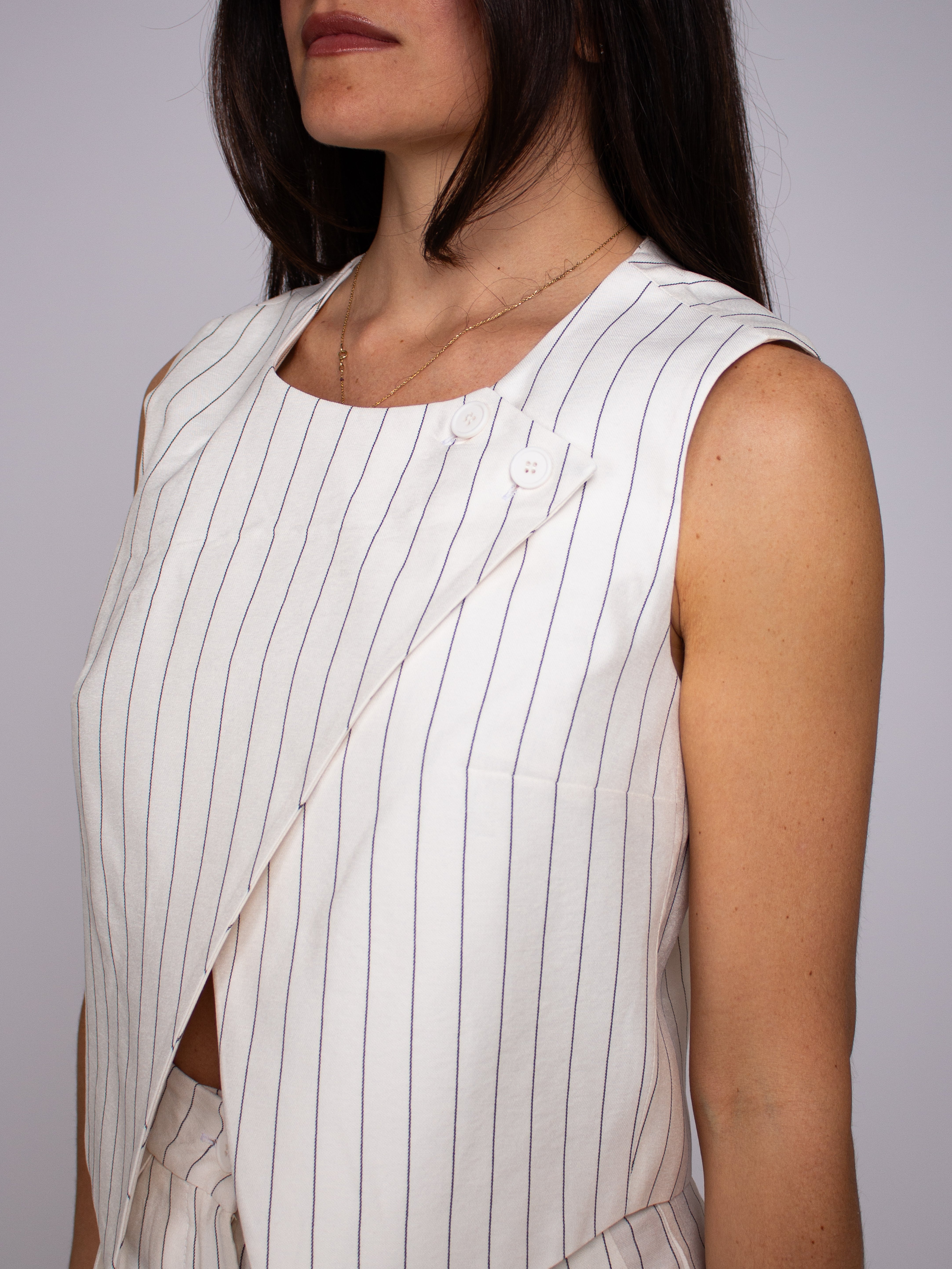 Gilet gessato Two Way