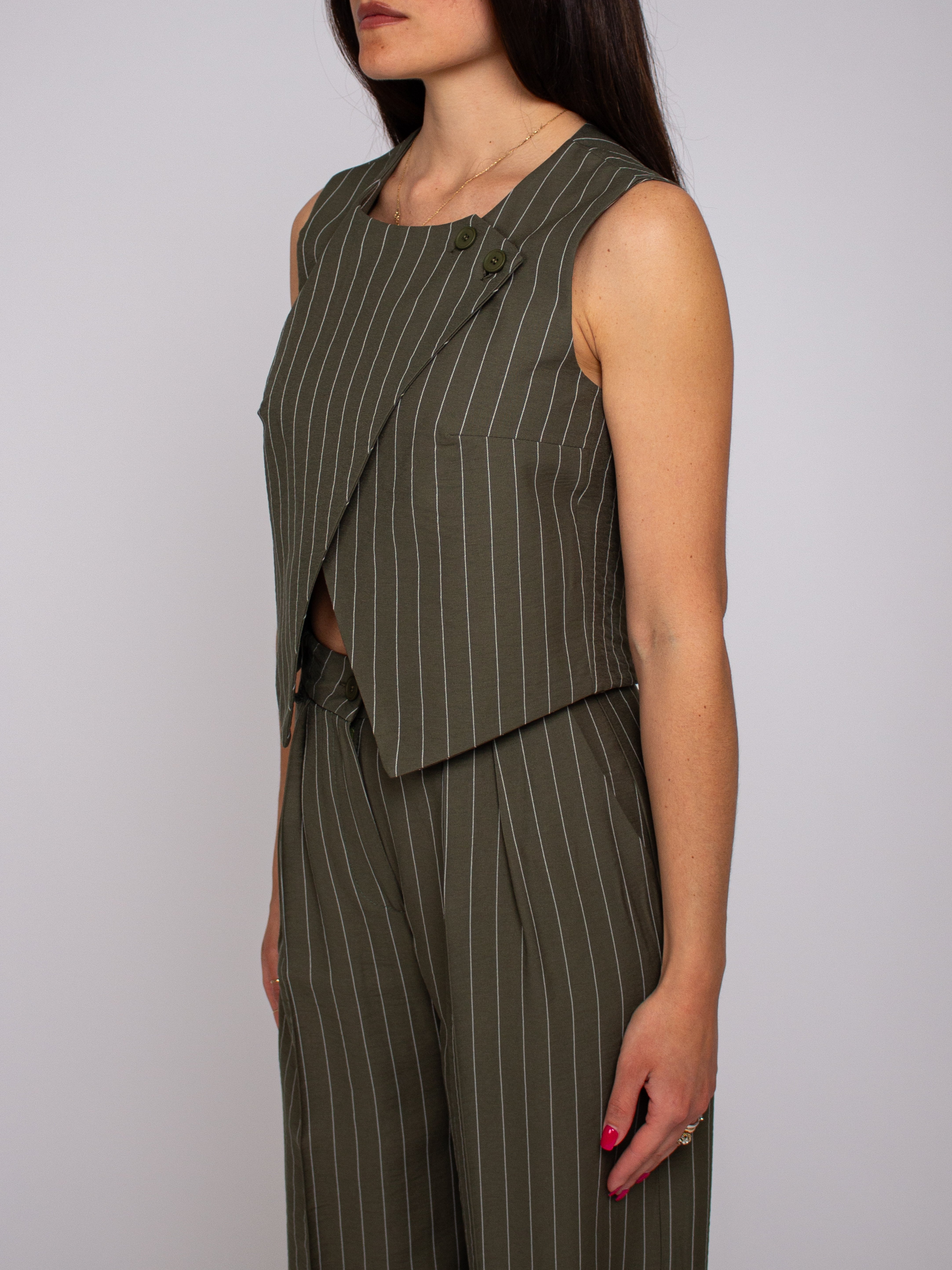 Gilet gessato Two Way