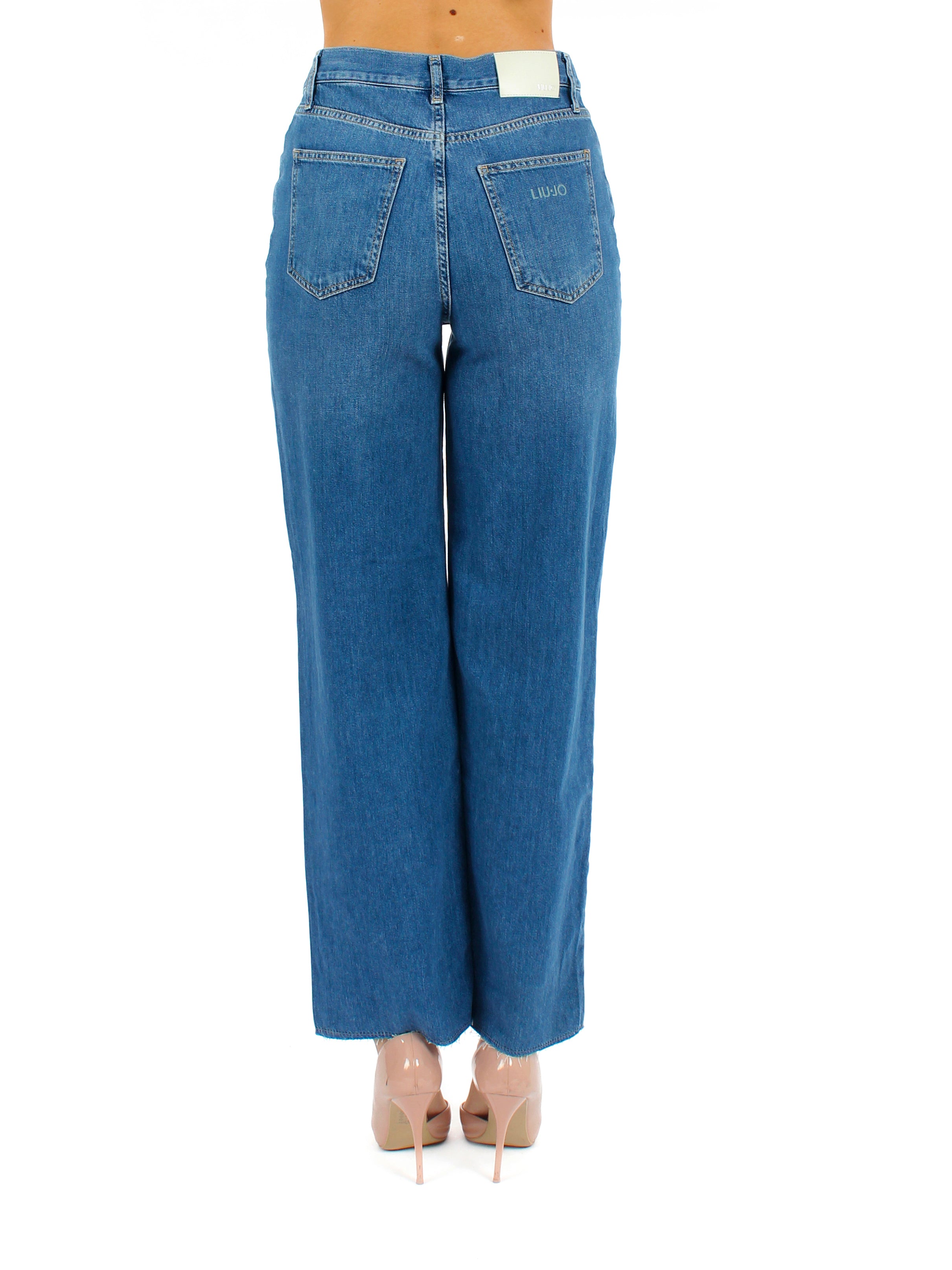 Jeans wide leg in cotone Liu-Jo