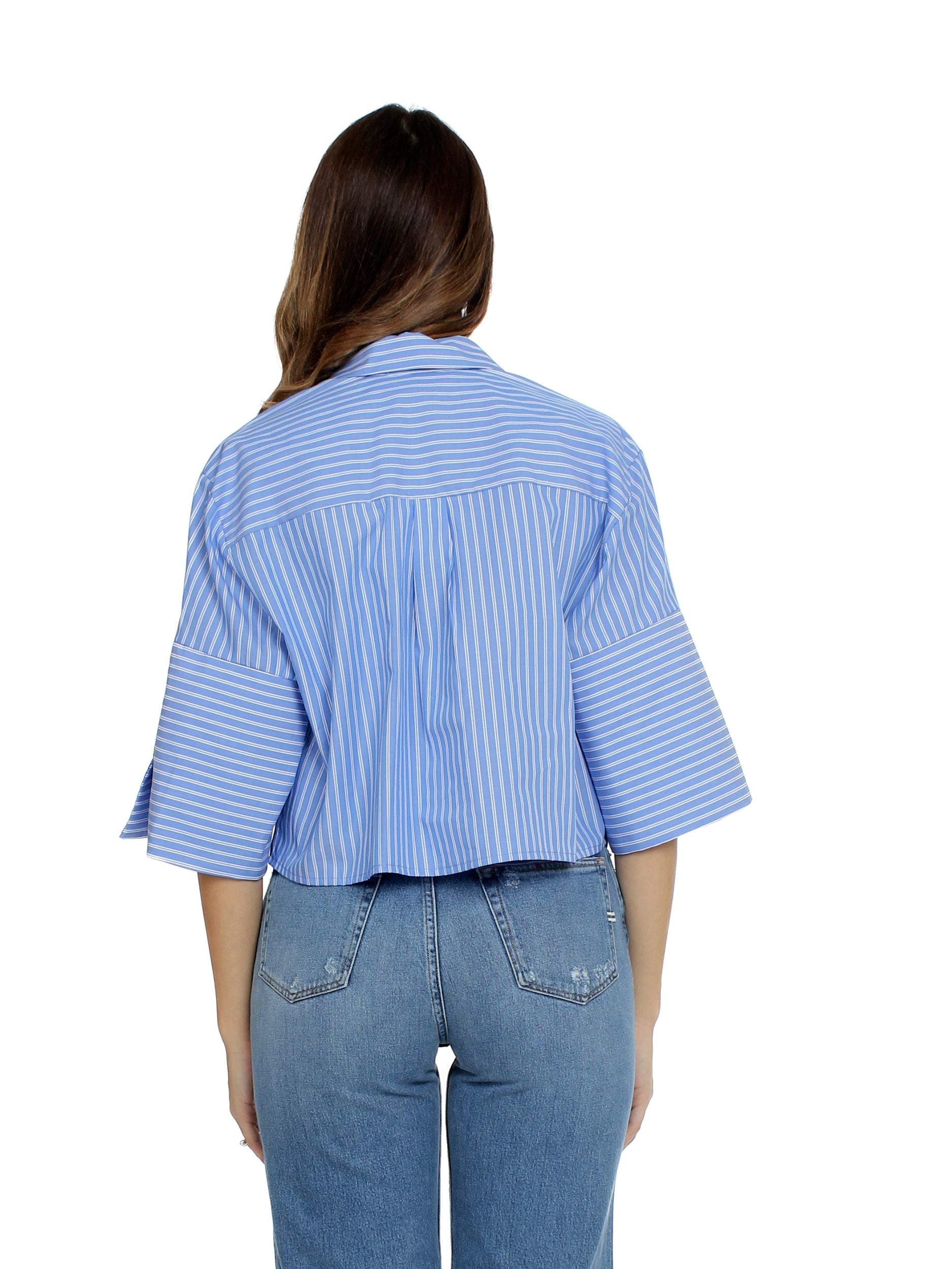 Camicia crop a righe Vicolo