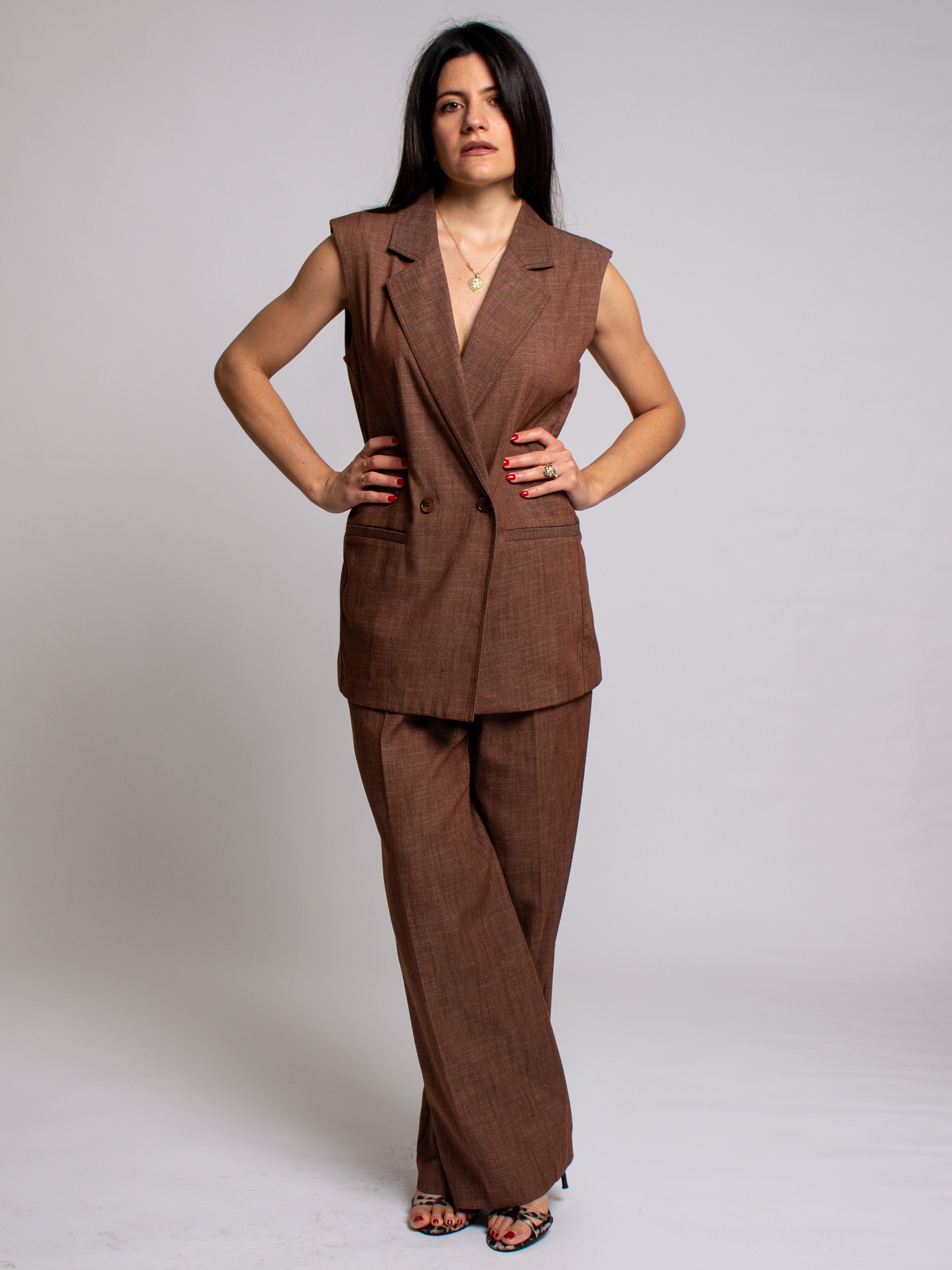 Gilet lungo doppiopetto You Decide