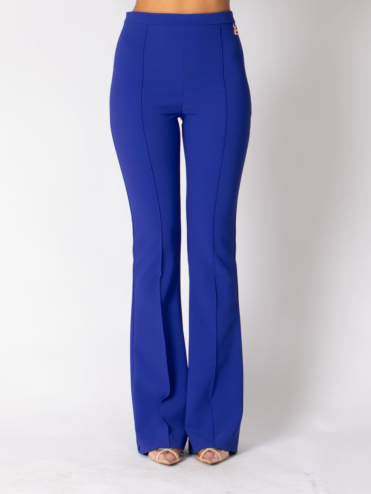 Pantalone palazzo in crêpe stretch con charms Elisabetta Franchi