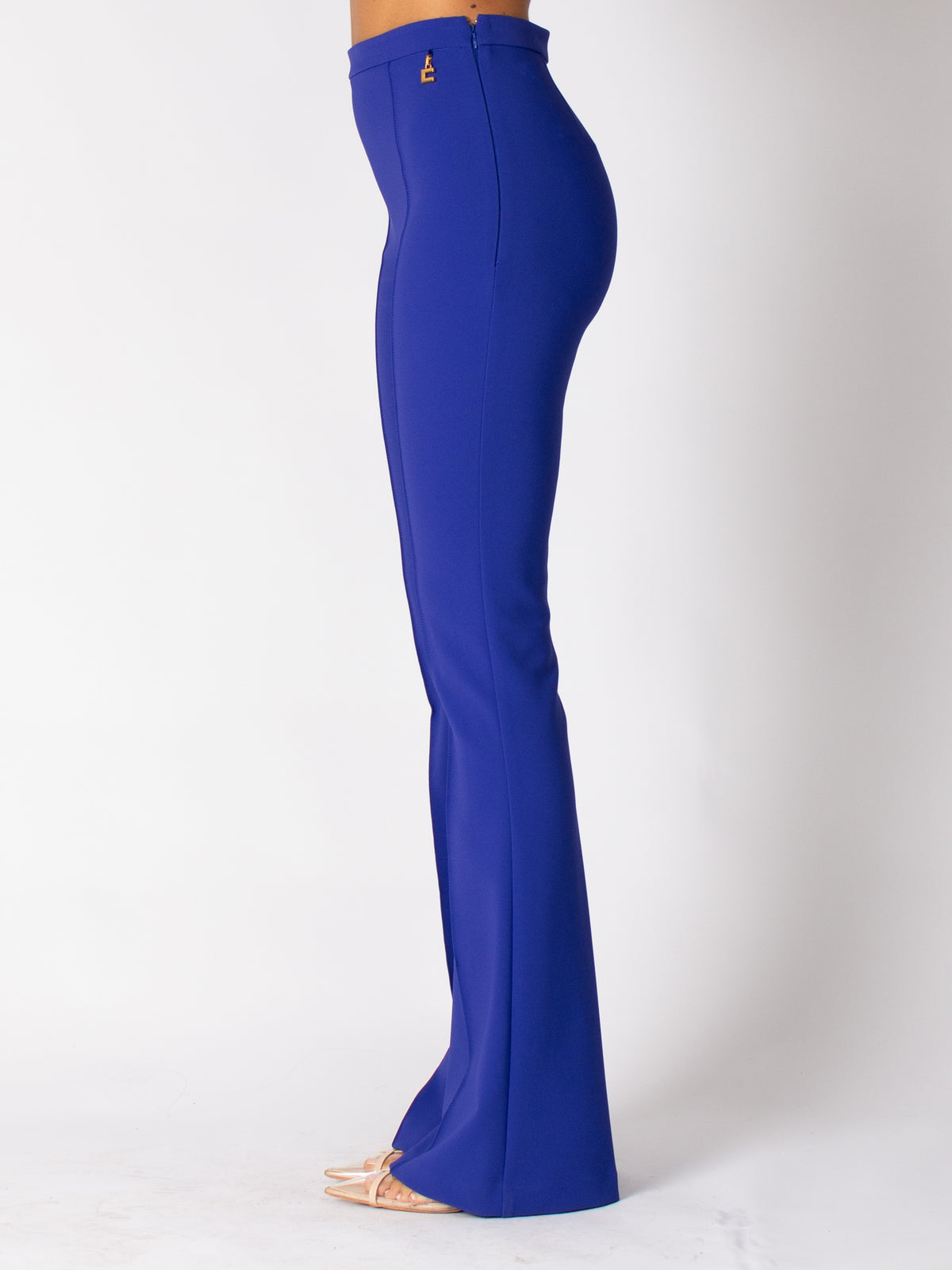 Pantalone palazzo in crêpe stretch con charms Elisabetta Franchi