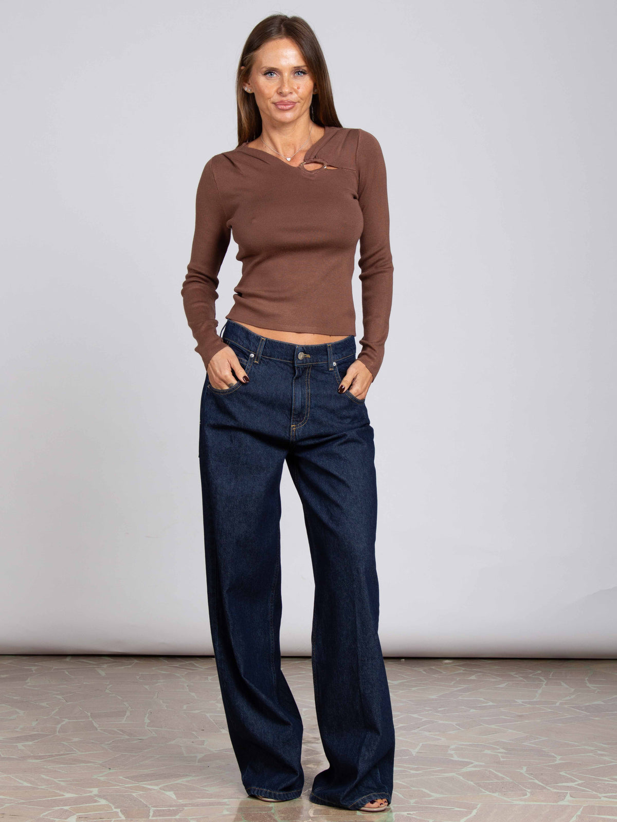 Maglia scollo con fibia Vero Moda
